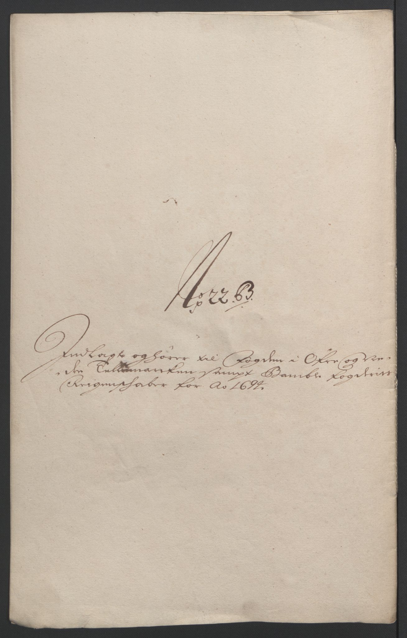 Rentekammeret inntil 1814, Reviderte regnskaper, Fogderegnskap, RA/EA-4092/R36/L2092: Fogderegnskap Øvre og Nedre Telemark og Bamble, 1694, p. 194
