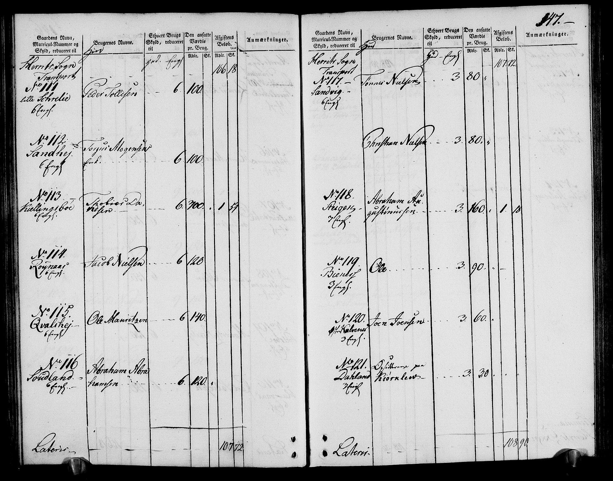 Rentekammeret inntil 1814, Realistisk ordnet avdeling, AV/RA-EA-4070/N/Ne/Nea/L0095: Lista fogderi. Oppebørselsregister, 1803-1804, p. 152