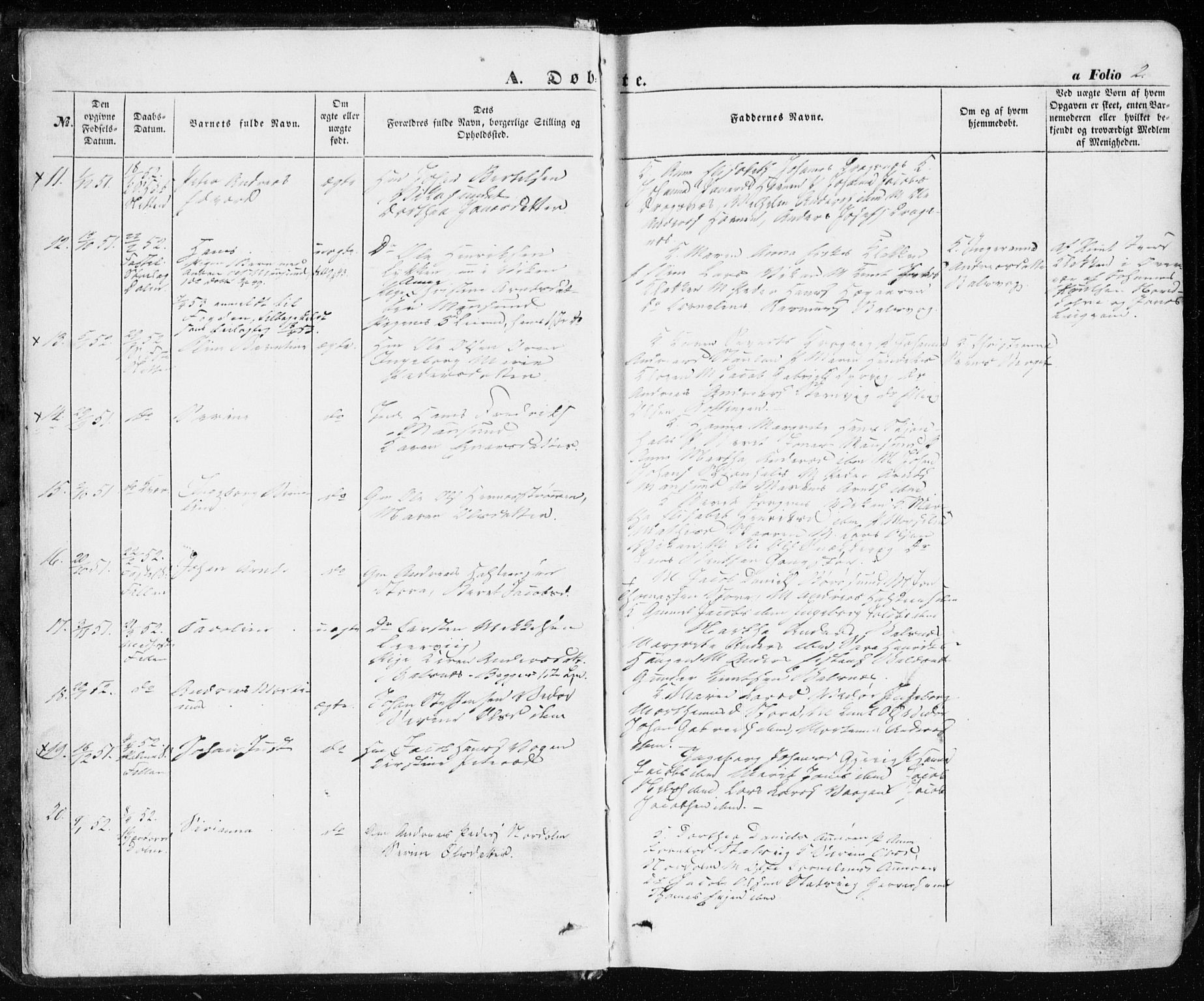 Ministerialprotokoller, klokkerbøker og fødselsregistre - Sør-Trøndelag, SAT/A-1456/634/L0530: Parish register (official) no. 634A06, 1852-1860, p. 2