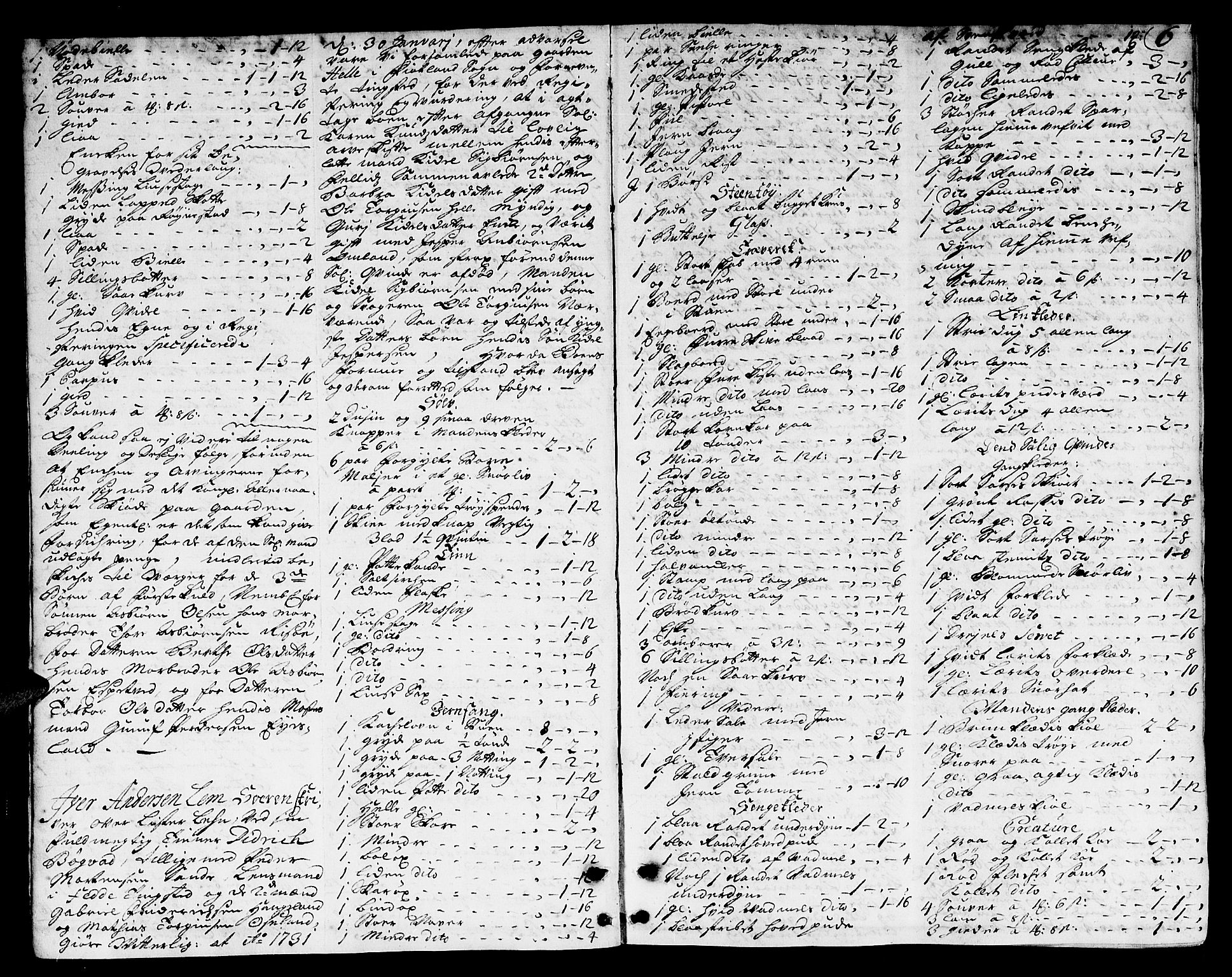Lister sorenskriveri, AV/SAK-1221-0003/H/Hc/L0022: Skifteprotokoll nr 22 med register, 1731-1733, p. 5b-6a