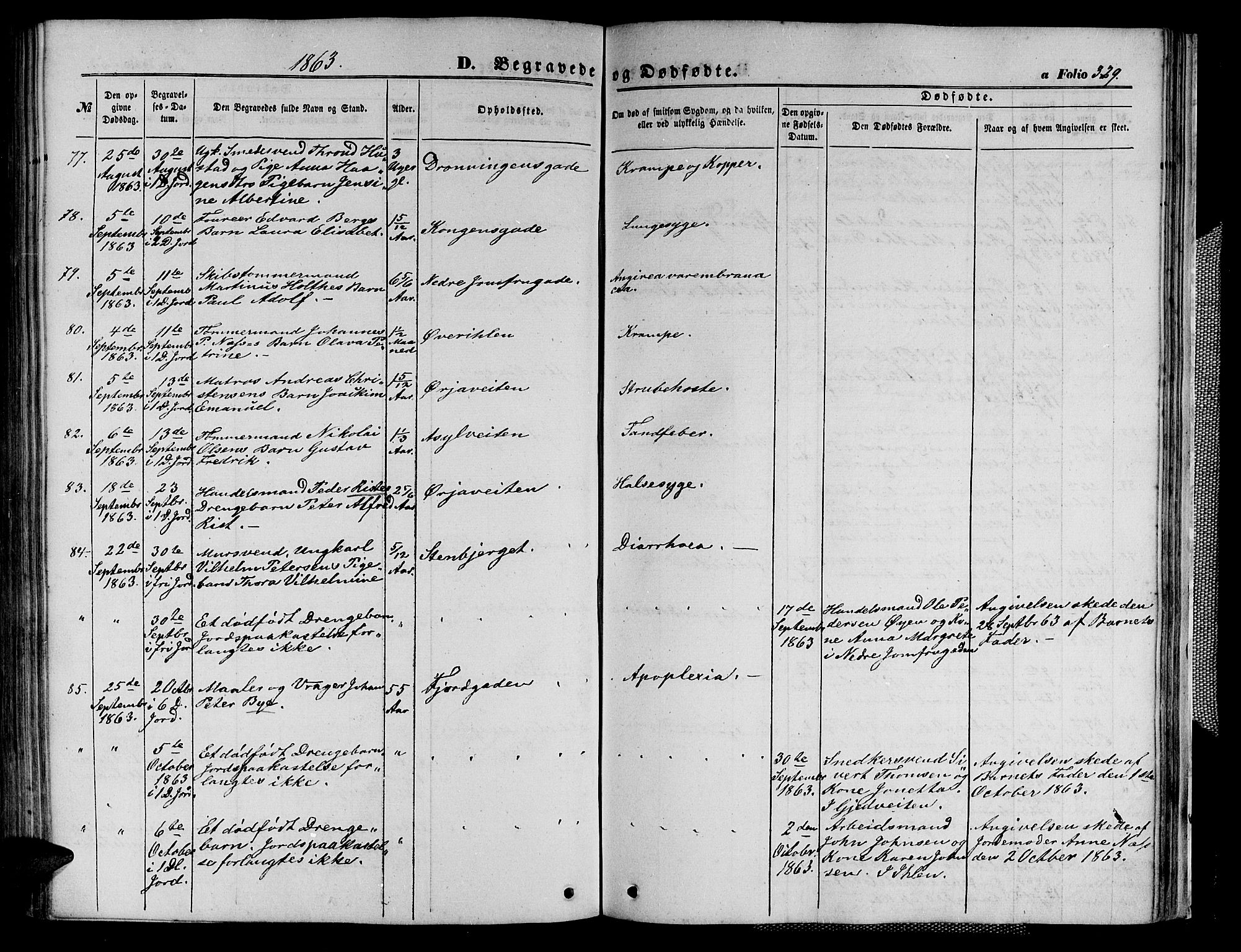 Ministerialprotokoller, klokkerbøker og fødselsregistre - Sør-Trøndelag, AV/SAT-A-1456/602/L0139: Parish register (copy) no. 602C07, 1859-1864, p. 329