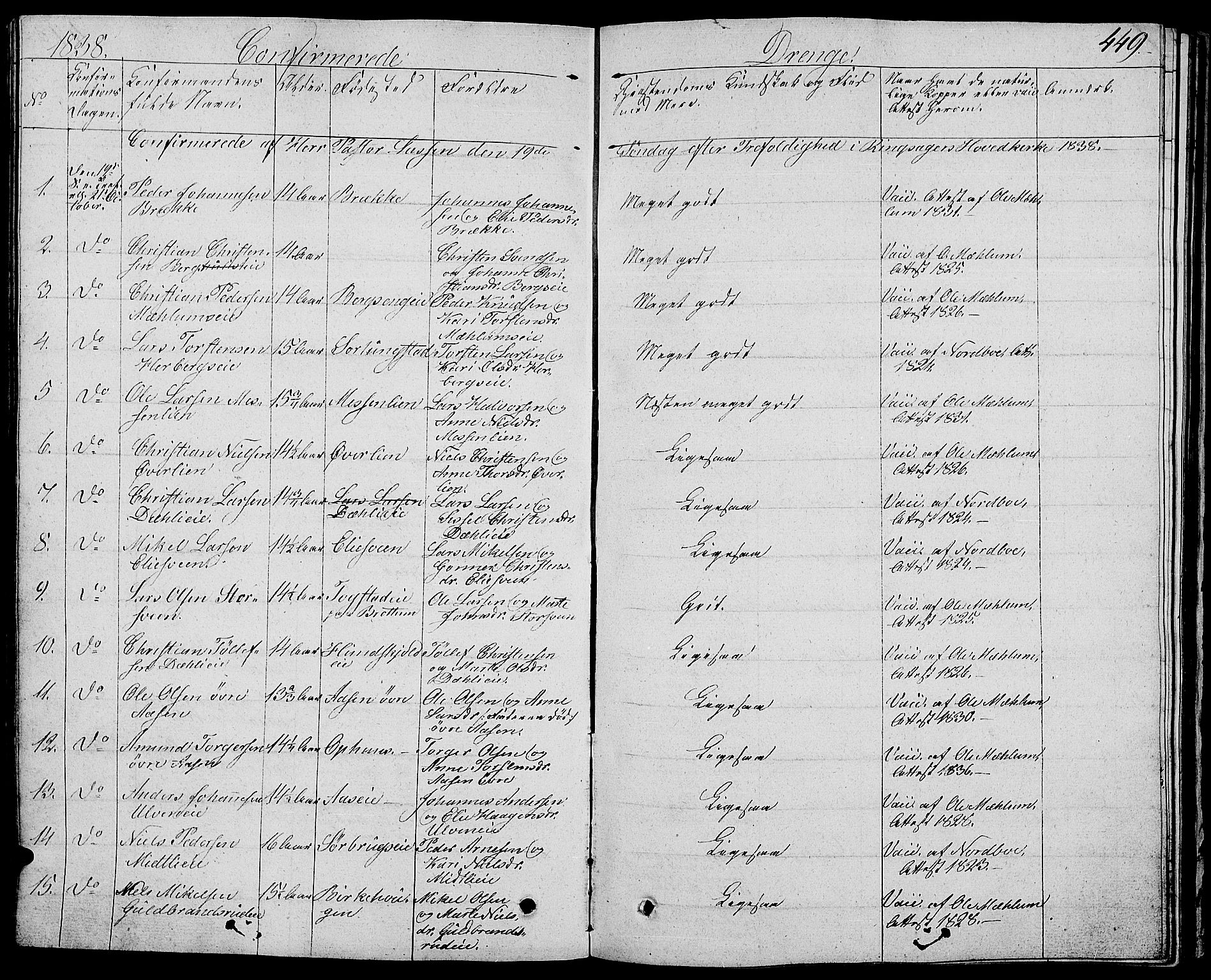 Ringsaker prestekontor, AV/SAH-PREST-014/L/La/L0004: Parish register (copy) no. 4, 1827-1838, p. 449