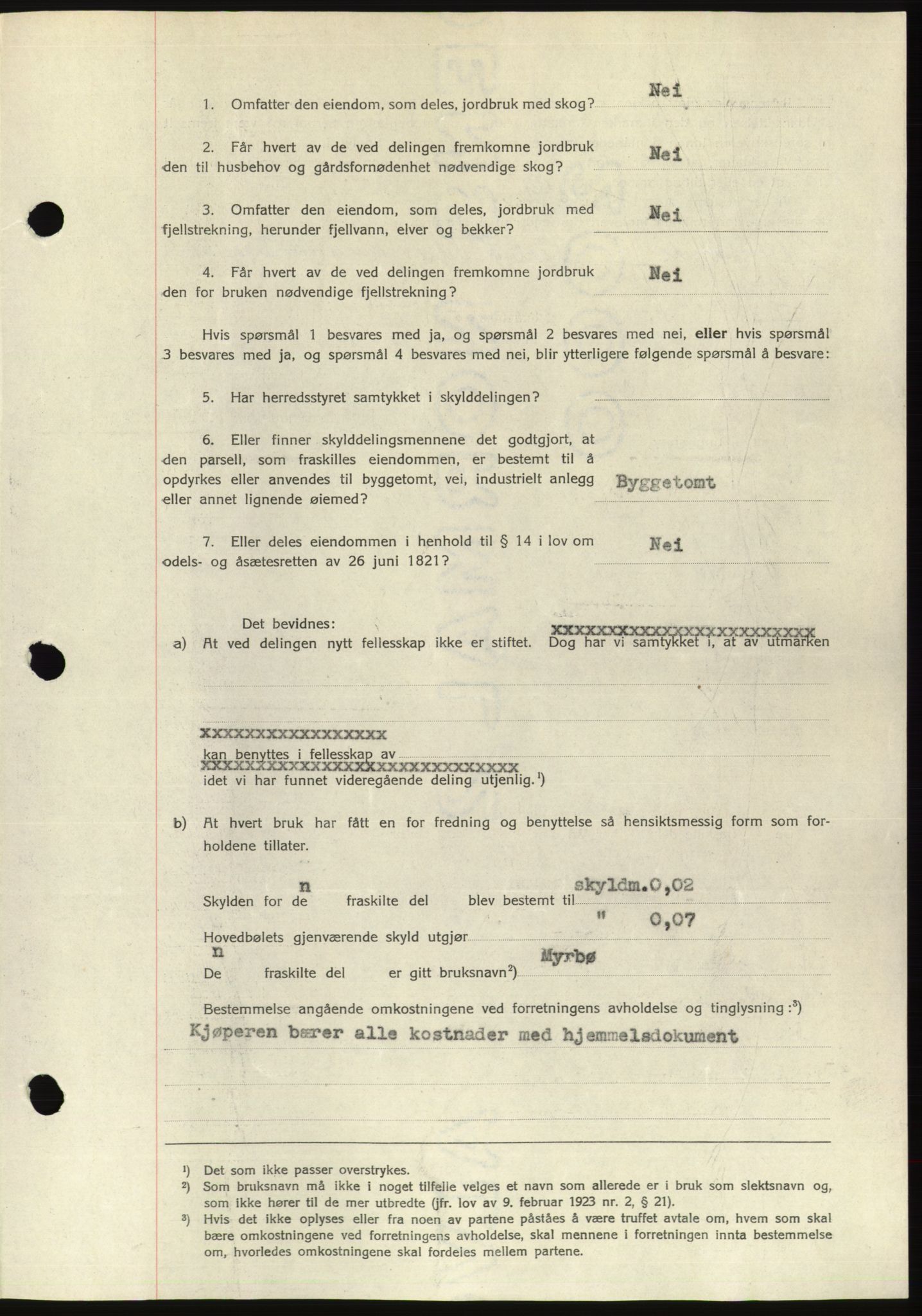 Søre Sunnmøre sorenskriveri, AV/SAT-A-4122/1/2/2C/L0078: Mortgage book no. 4A, 1946-1946, Diary no: : 819/1946