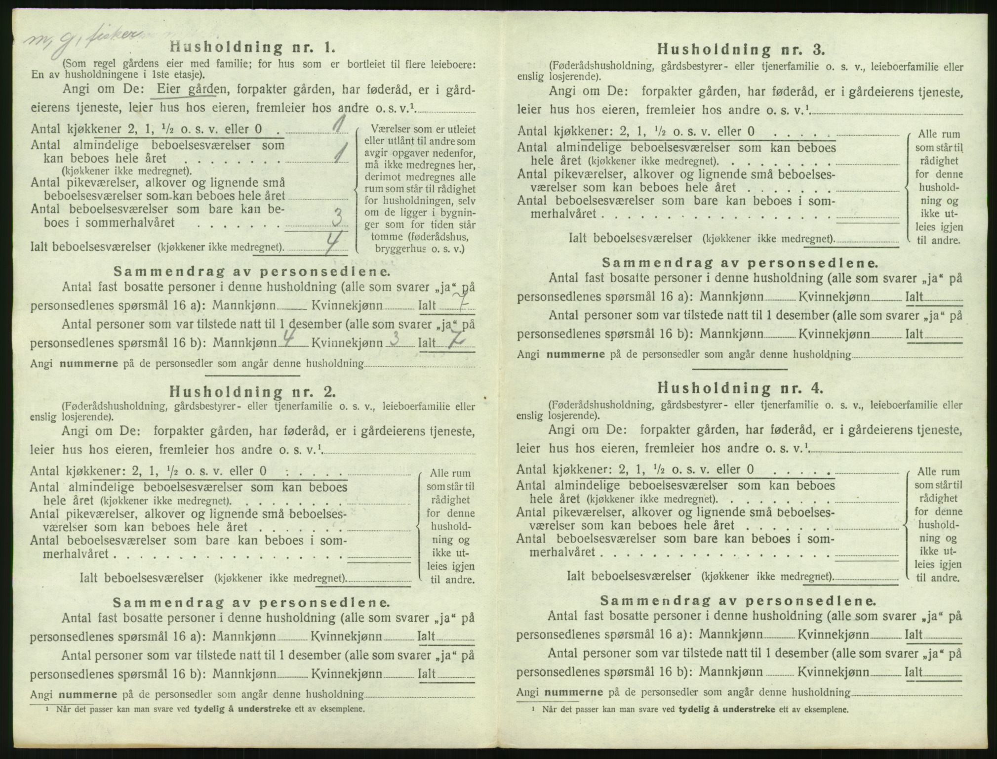 SAT, 1920 census for Aukra, 1920, p. 156