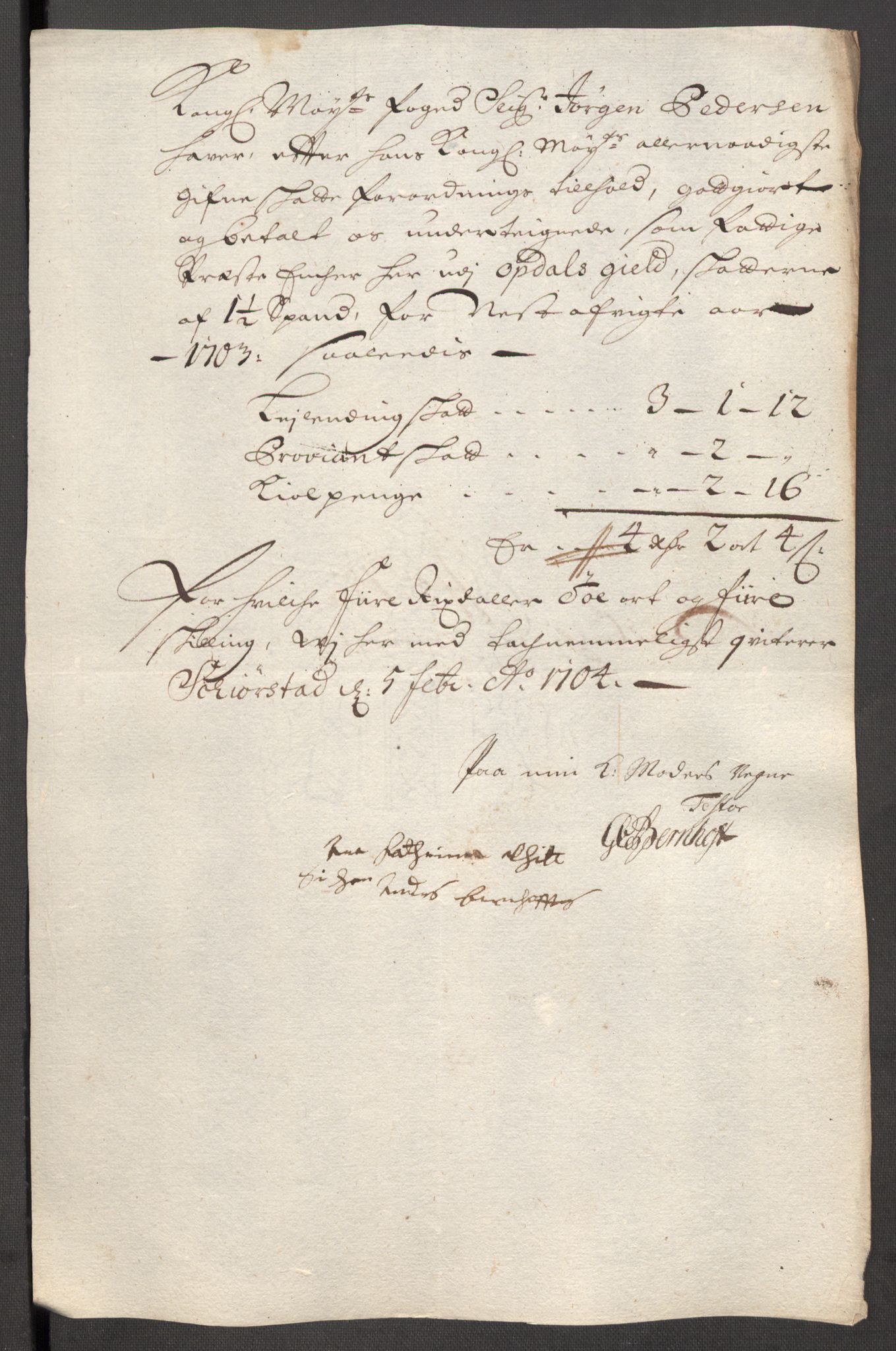 Rentekammeret inntil 1814, Reviderte regnskaper, Fogderegnskap, RA/EA-4092/R60/L3953: Fogderegnskap Orkdal og Gauldal, 1703, p. 179