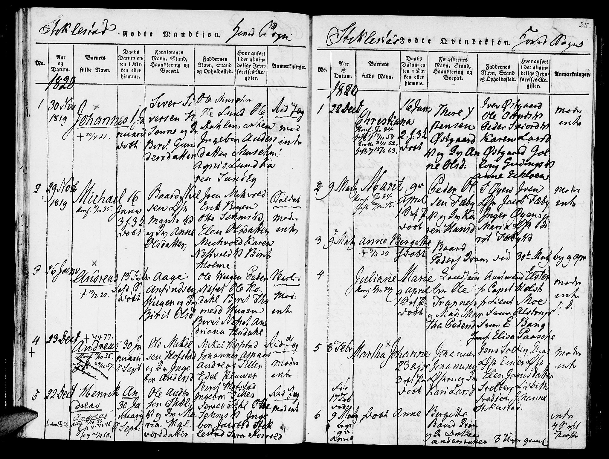Ministerialprotokoller, klokkerbøker og fødselsregistre - Nord-Trøndelag, SAT/A-1458/723/L0234: Parish register (official) no. 723A05 /1, 1816-1840, p. 25