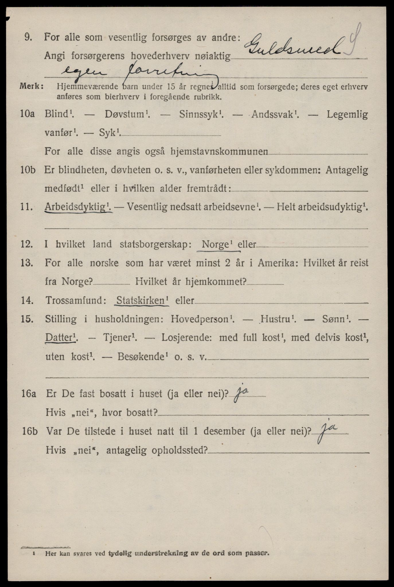 SAST, 1920 census for Hetland, 1920, p. 14192