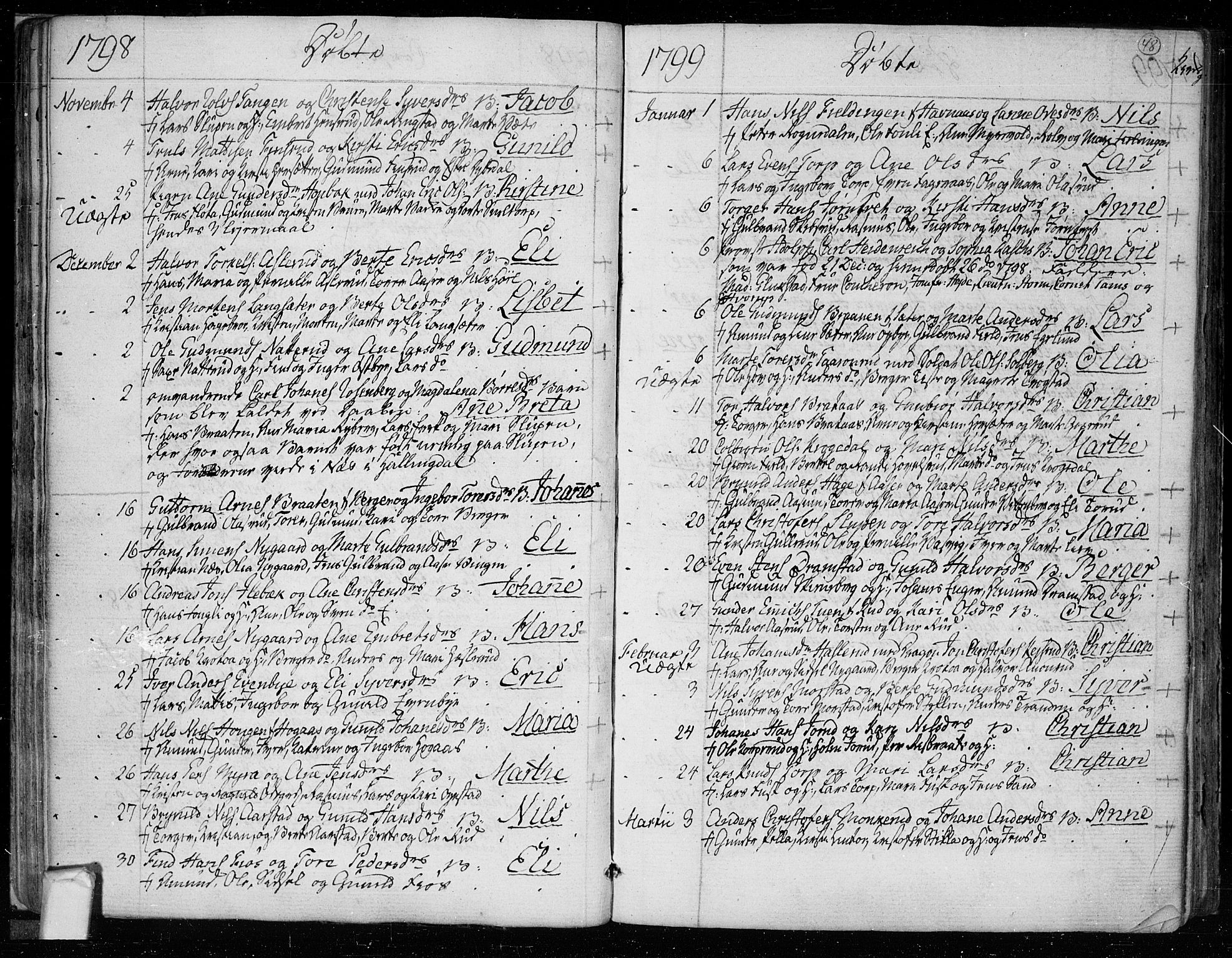 Trøgstad prestekontor Kirkebøker, SAO/A-10925/F/Fa/L0005: Parish register (official) no. I 5, 1784-1814, p. 48