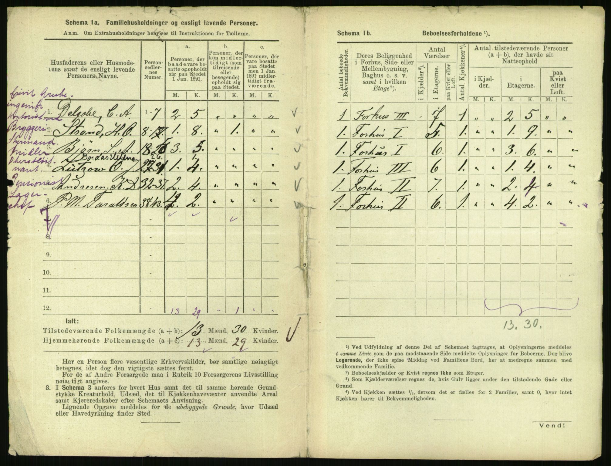 RA, 1891 census for 0301 Kristiania, 1891, p. 41485