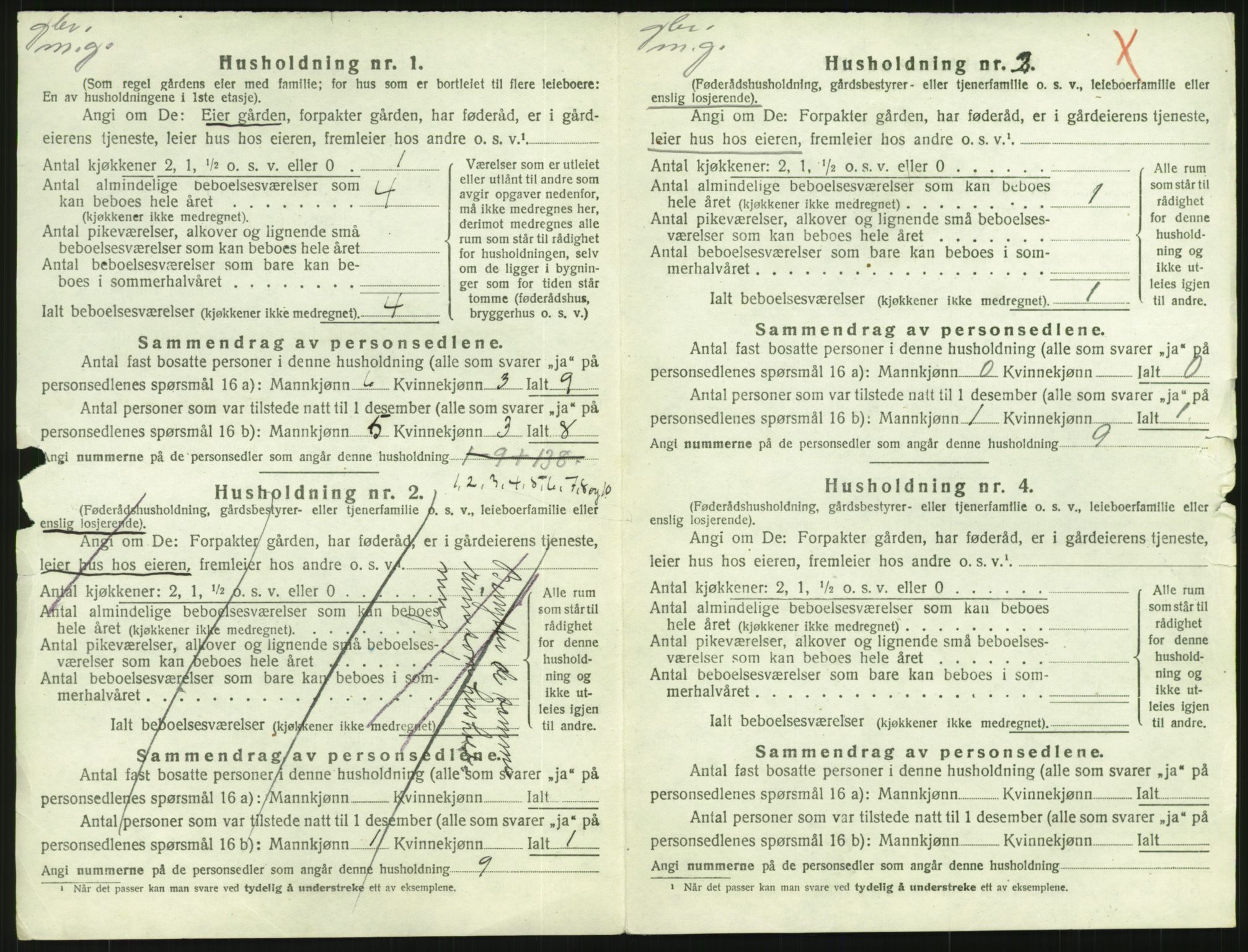 SAH, 1920 census for Øvre Rendal, 1920, p. 44