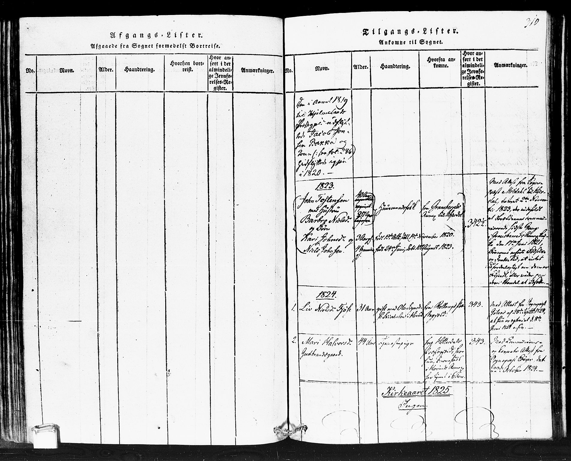 Gransherad kirkebøker, SAKO/A-267/F/Fb/L0002: Parish register (official) no. II 2, 1815-1843, p. 310