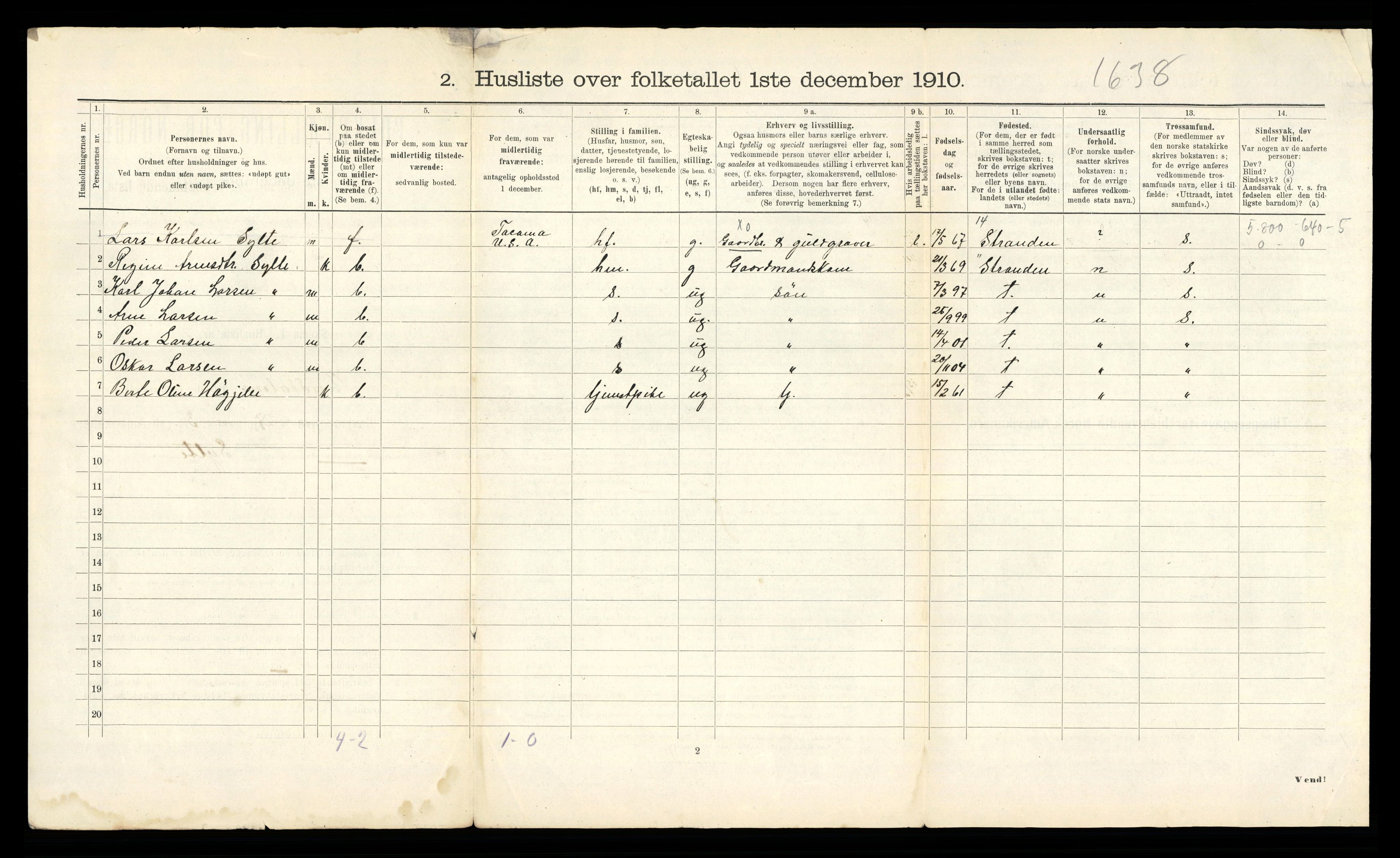 RA, 1910 census for Norddal, 1910, p. 40