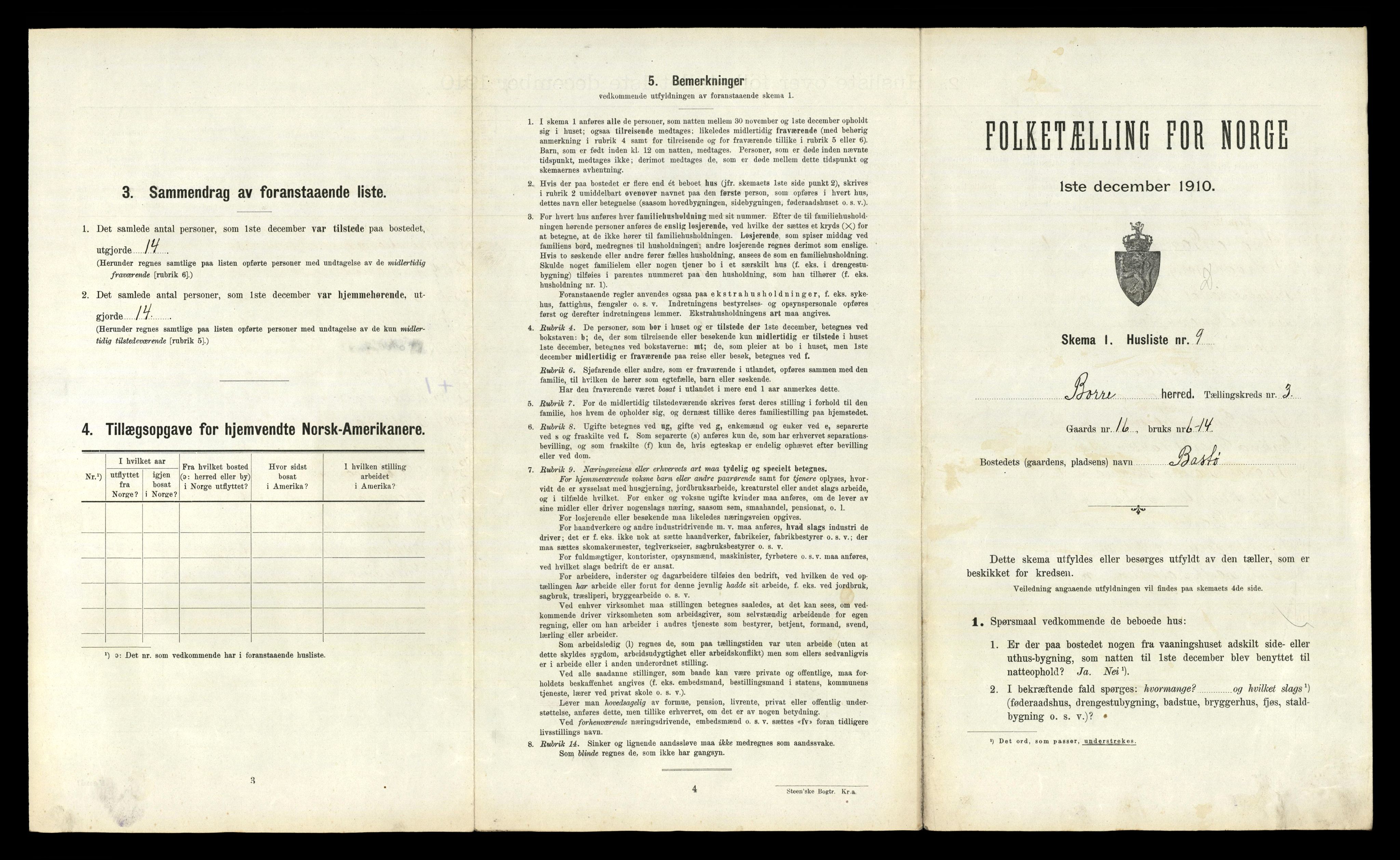 RA, 1910 census for Borre, 1910, p. 637