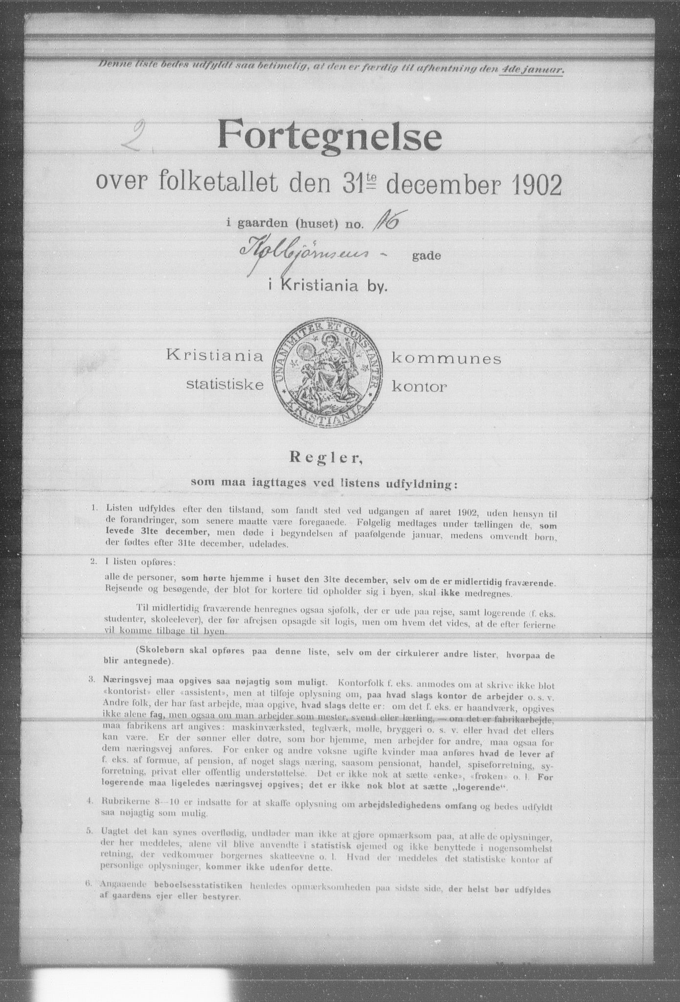 OBA, Municipal Census 1902 for Kristiania, 1902, p. 9895