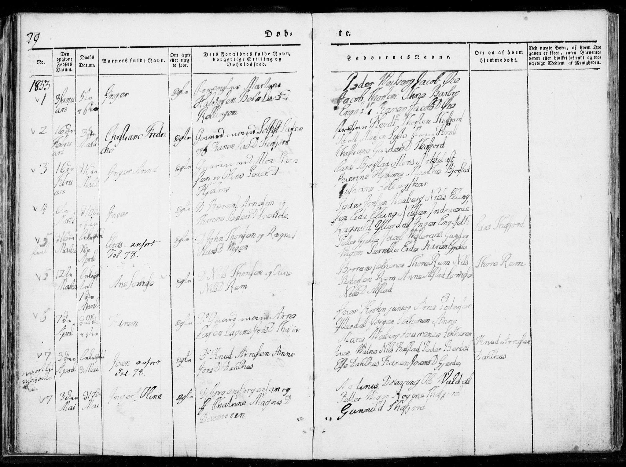 Ministerialprotokoller, klokkerbøker og fødselsregistre - Møre og Romsdal, SAT/A-1454/519/L0247: Parish register (official) no. 519A06, 1827-1846, p. 79