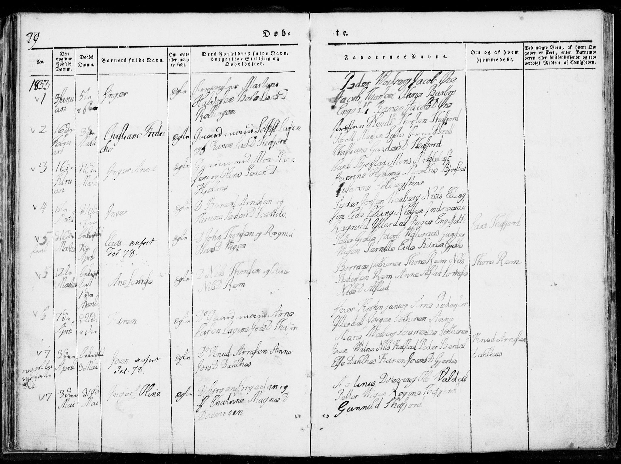 Ministerialprotokoller, klokkerbøker og fødselsregistre - Møre og Romsdal, AV/SAT-A-1454/519/L0247: Parish register (official) no. 519A06, 1827-1846, p. 79