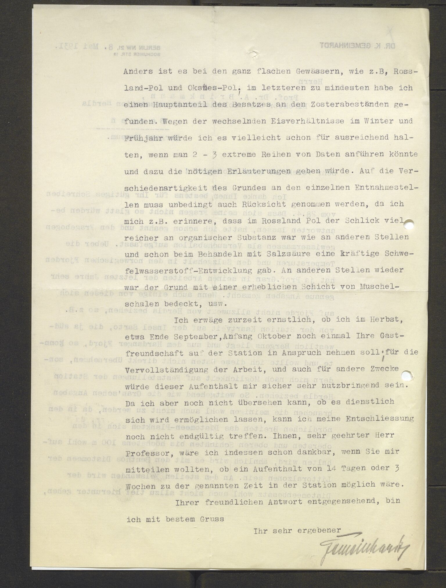 Bergens Museum, AV/SAB-A-17301/13/D/L0002: Korrespondanse , 1928-1940, p. 69