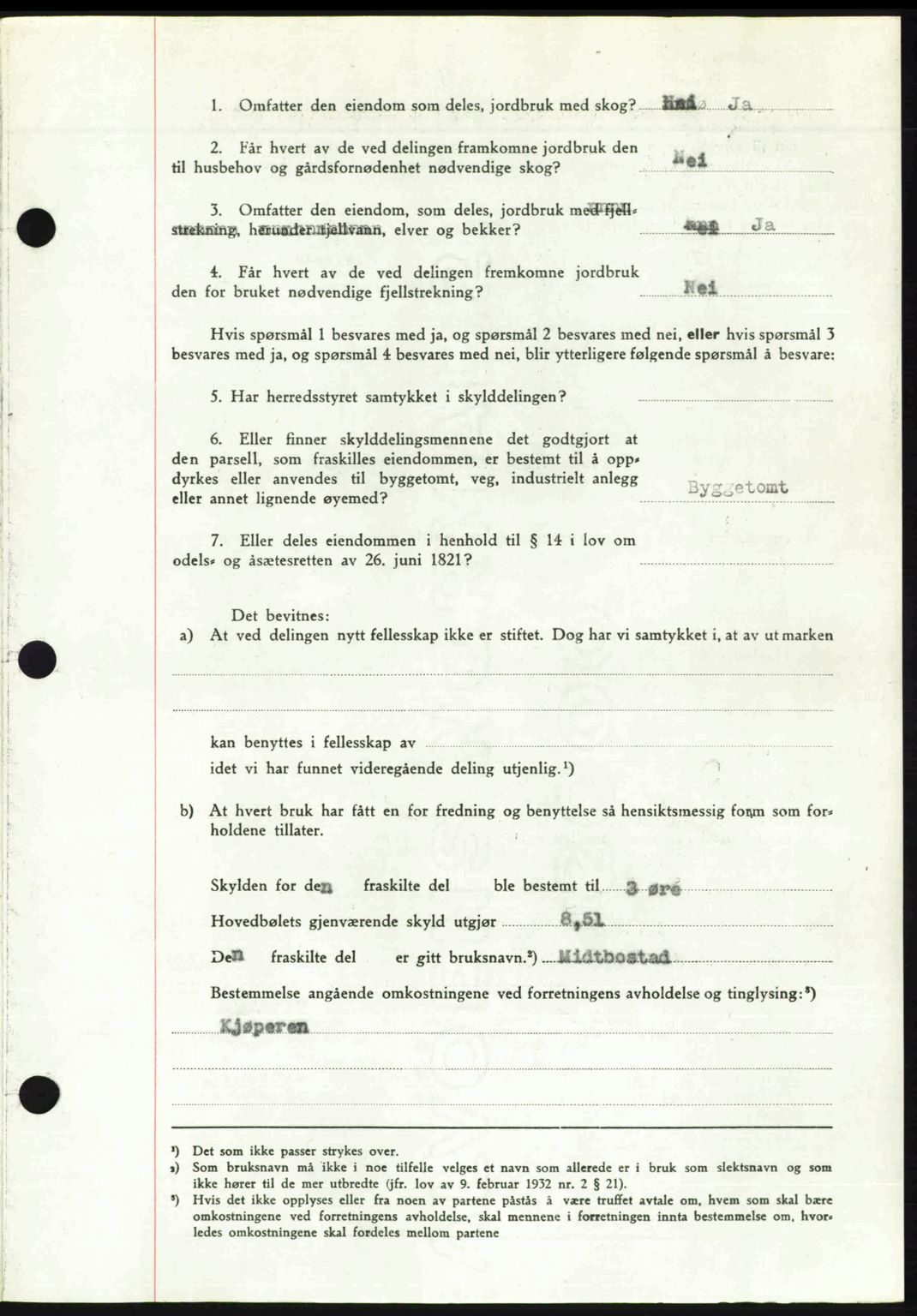 Romsdal sorenskriveri, AV/SAT-A-4149/1/2/2C: Mortgage book no. A30, 1949-1949, Diary no: : 2111/1949