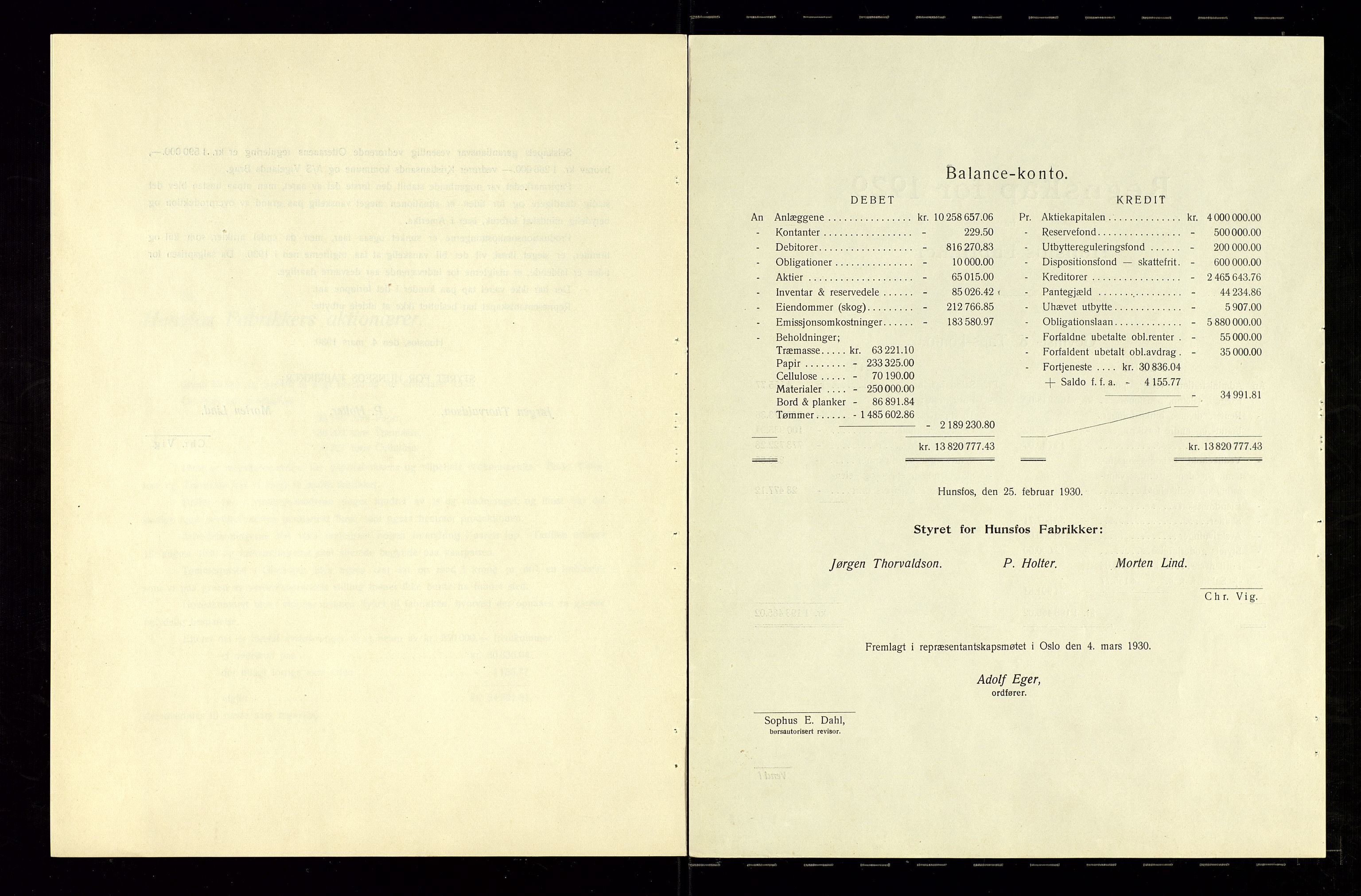 Hunsfos fabrikker, AV/SAK-D/1440/01/L0001/0003: Vedtekter, anmeldelser og årsberetninger / Årsberetninger og regnskap, 1918-1989, p. 52