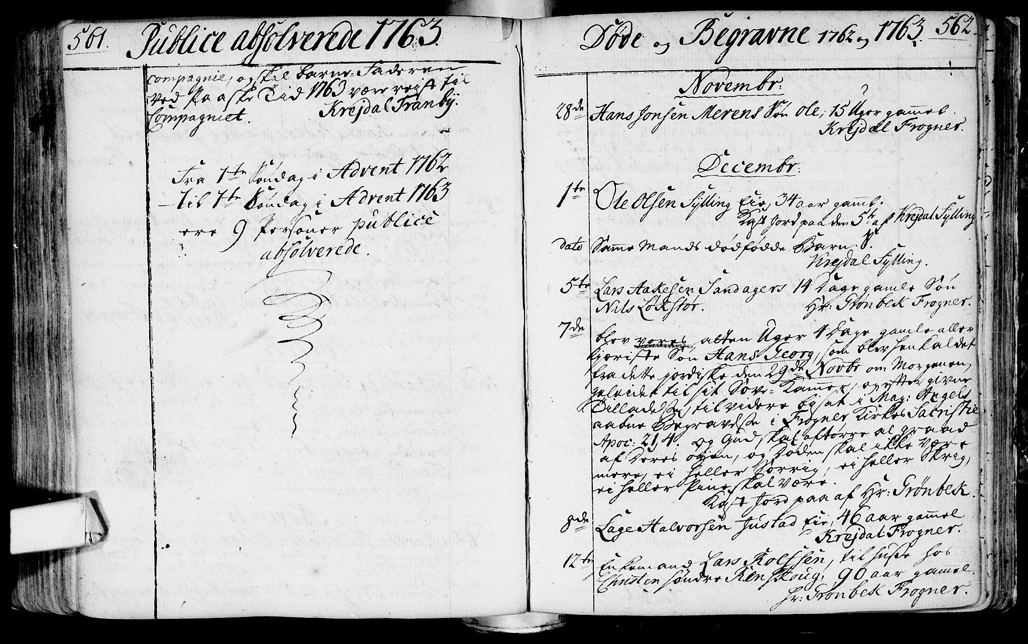 Lier kirkebøker, AV/SAKO-A-230/F/Fa/L0004: Parish register (official) no. I 4, 1749-1764, p. 561-562