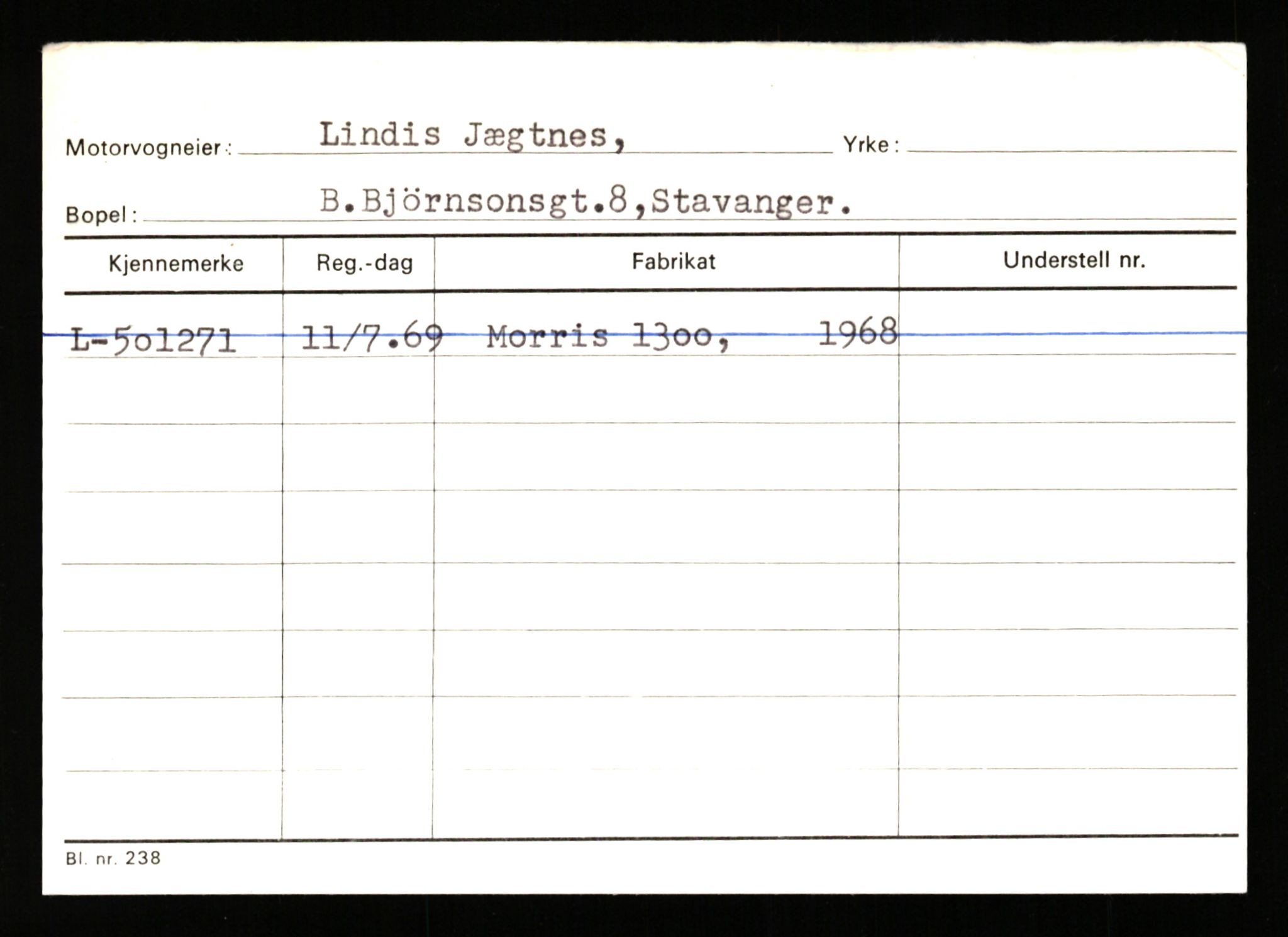 Stavanger trafikkstasjon, AV/SAST-A-101942/0/H/L0019: Jonassen - Kersbergen, 1930-1971, p. 1137