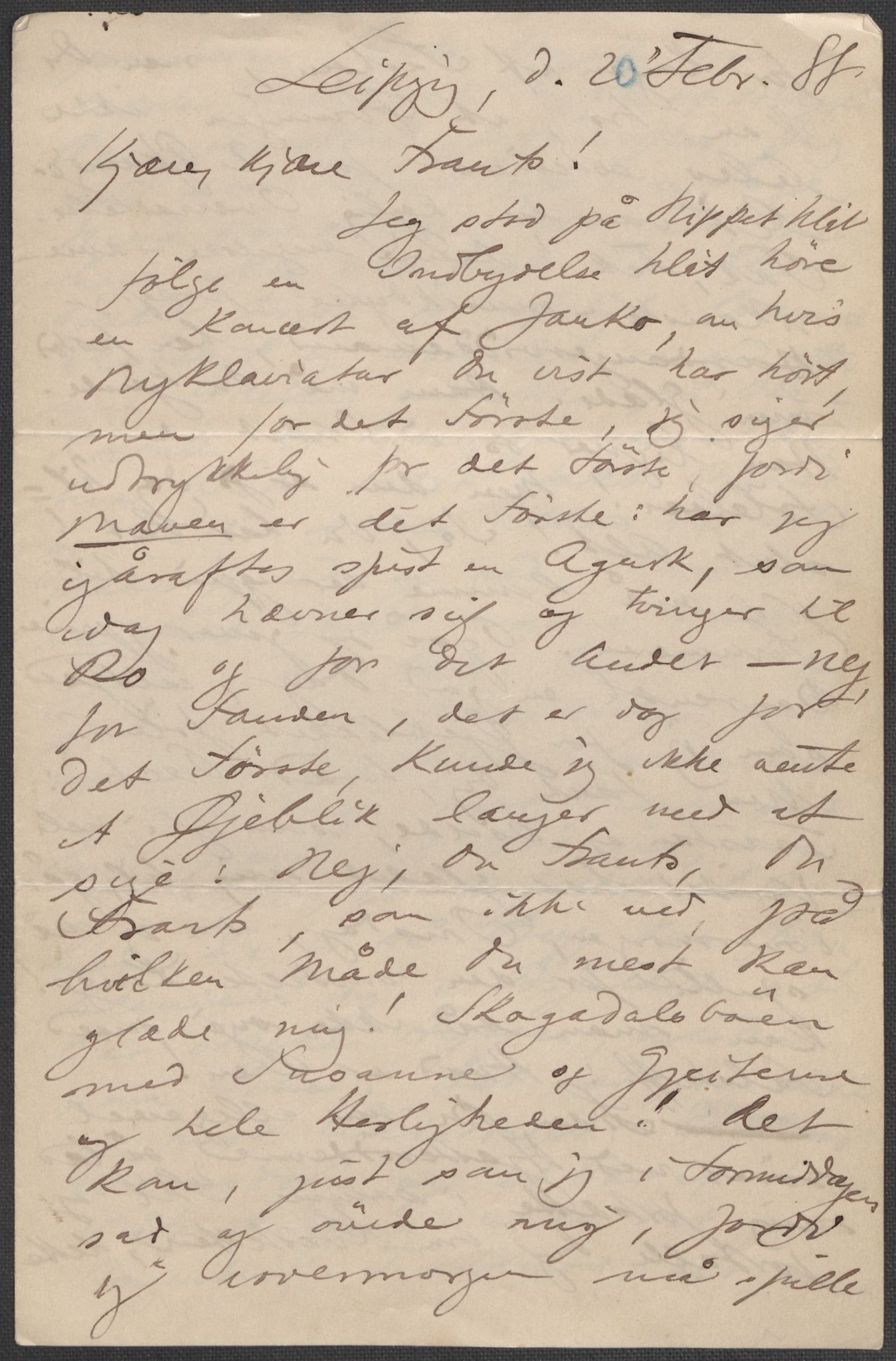 Beyer, Frants, AV/RA-PA-0132/F/L0001: Brev fra Edvard Grieg til Frantz Beyer og "En del optegnelser som kan tjene til kommentar til brevene" av Marie Beyer, 1872-1907, p. 262