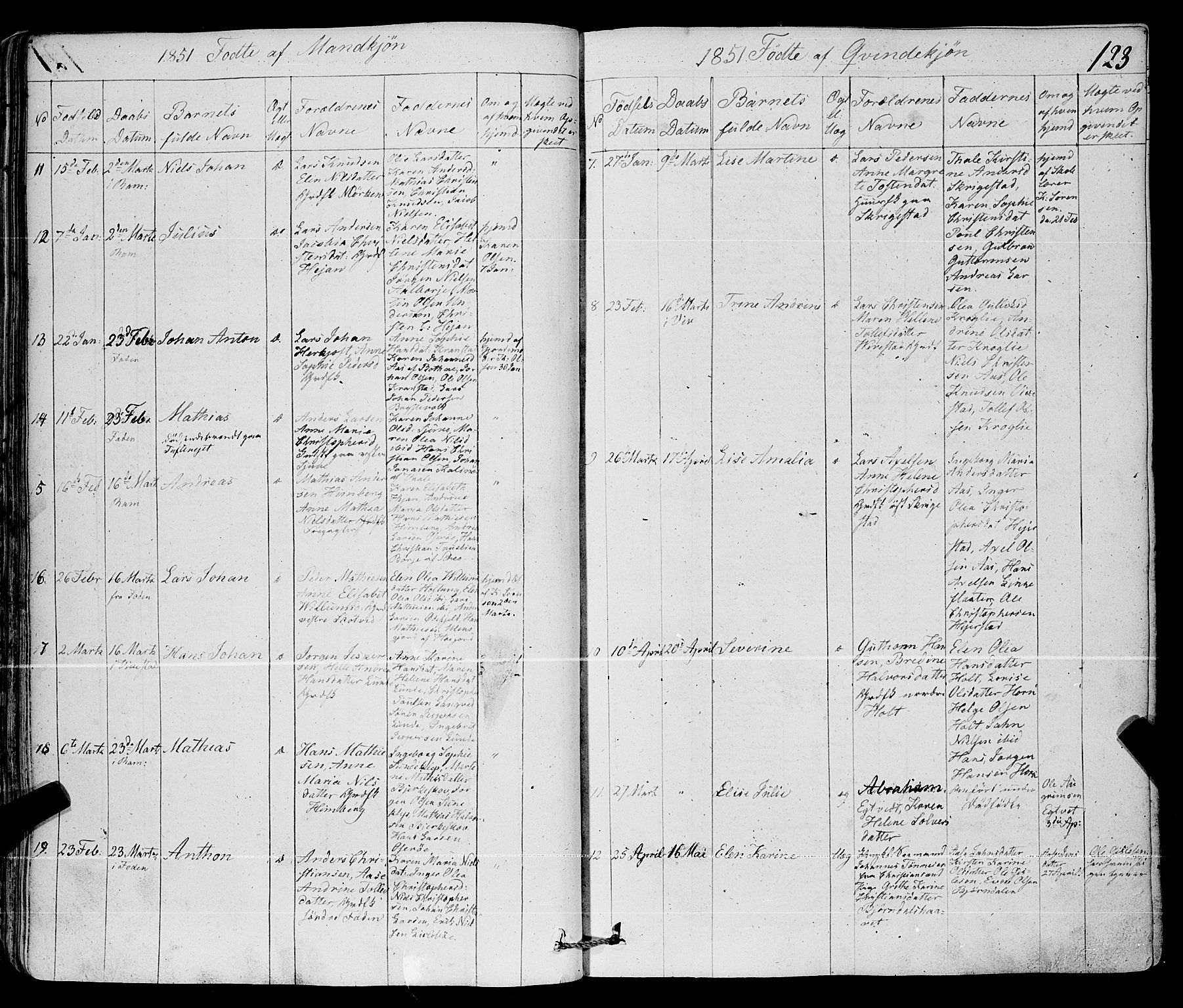 Ramnes kirkebøker, AV/SAKO-A-314/F/Fa/L0005: Parish register (official) no. I 5, 1841-1861, p. 122-123