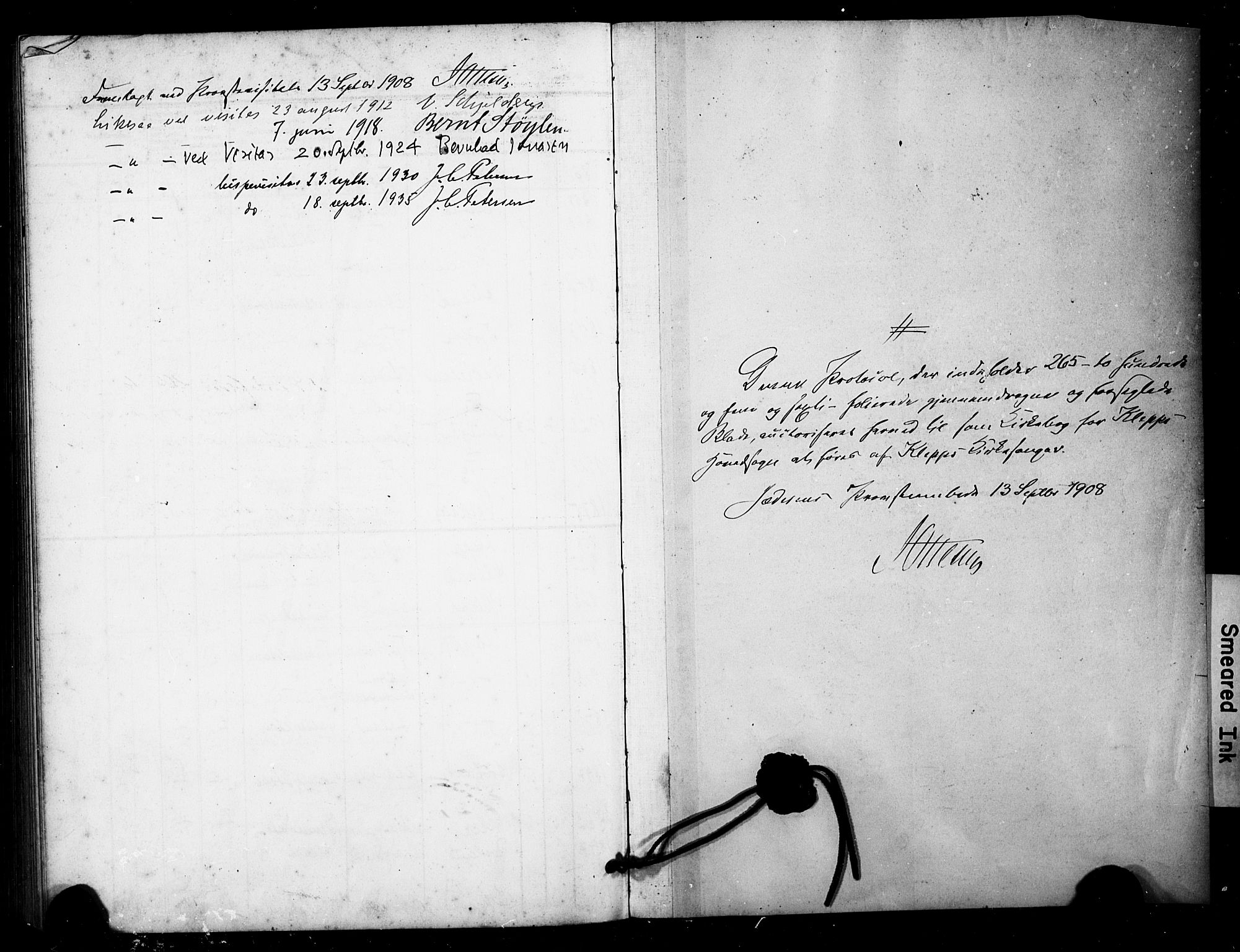 Klepp sokneprestkontor, AV/SAST-A-101803/001/30/300BB/L0007: Parish register (copy) no. B 7, 1908-1934