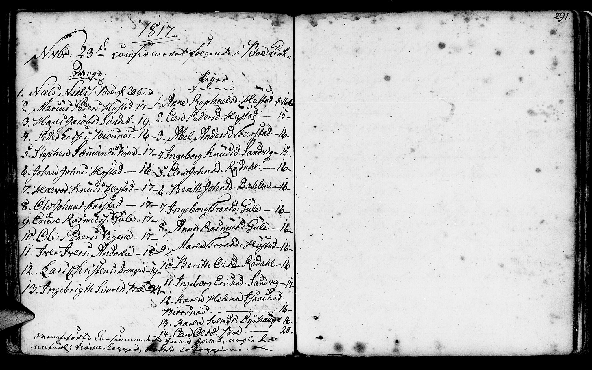 Ministerialprotokoller, klokkerbøker og fødselsregistre - Møre og Romsdal, SAT/A-1454/566/L0761: Parish register (official) no. 566A02 /1, 1767-1817, p. 291