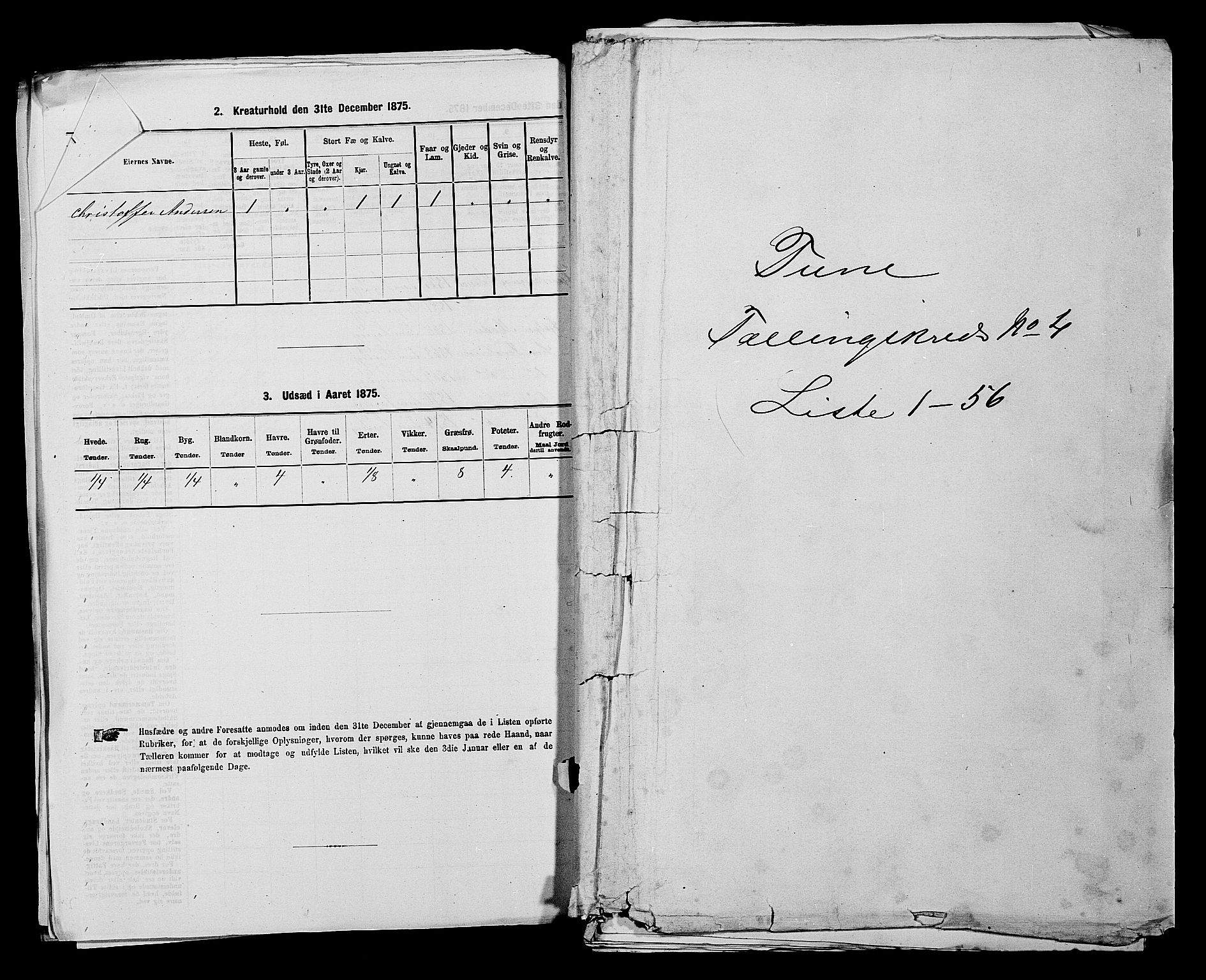 RA, 1875 census for 0130P Tune, 1875, p. 533