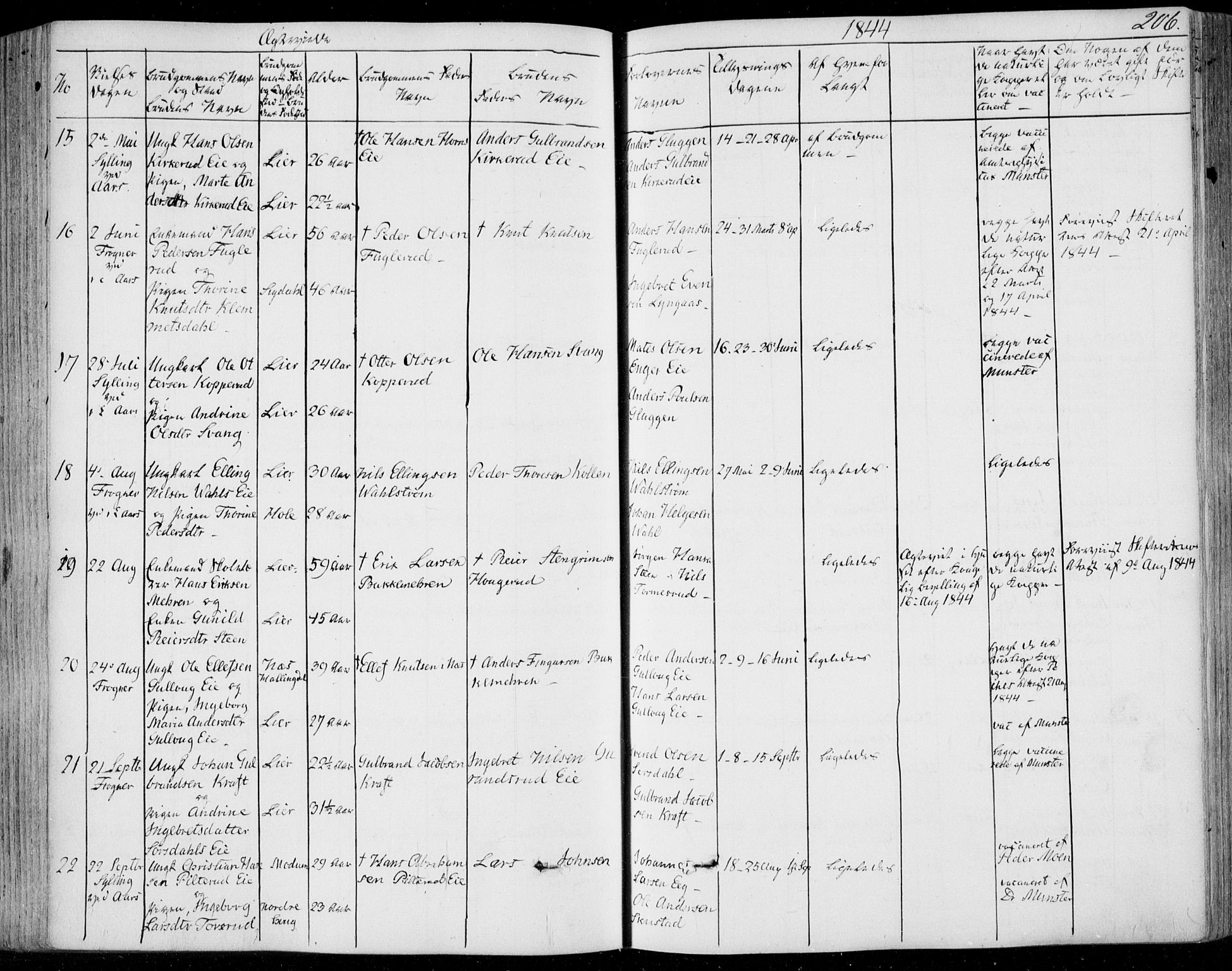 Lier kirkebøker, AV/SAKO-A-230/F/Fa/L0011: Parish register (official) no. I 11, 1843-1854, p. 206