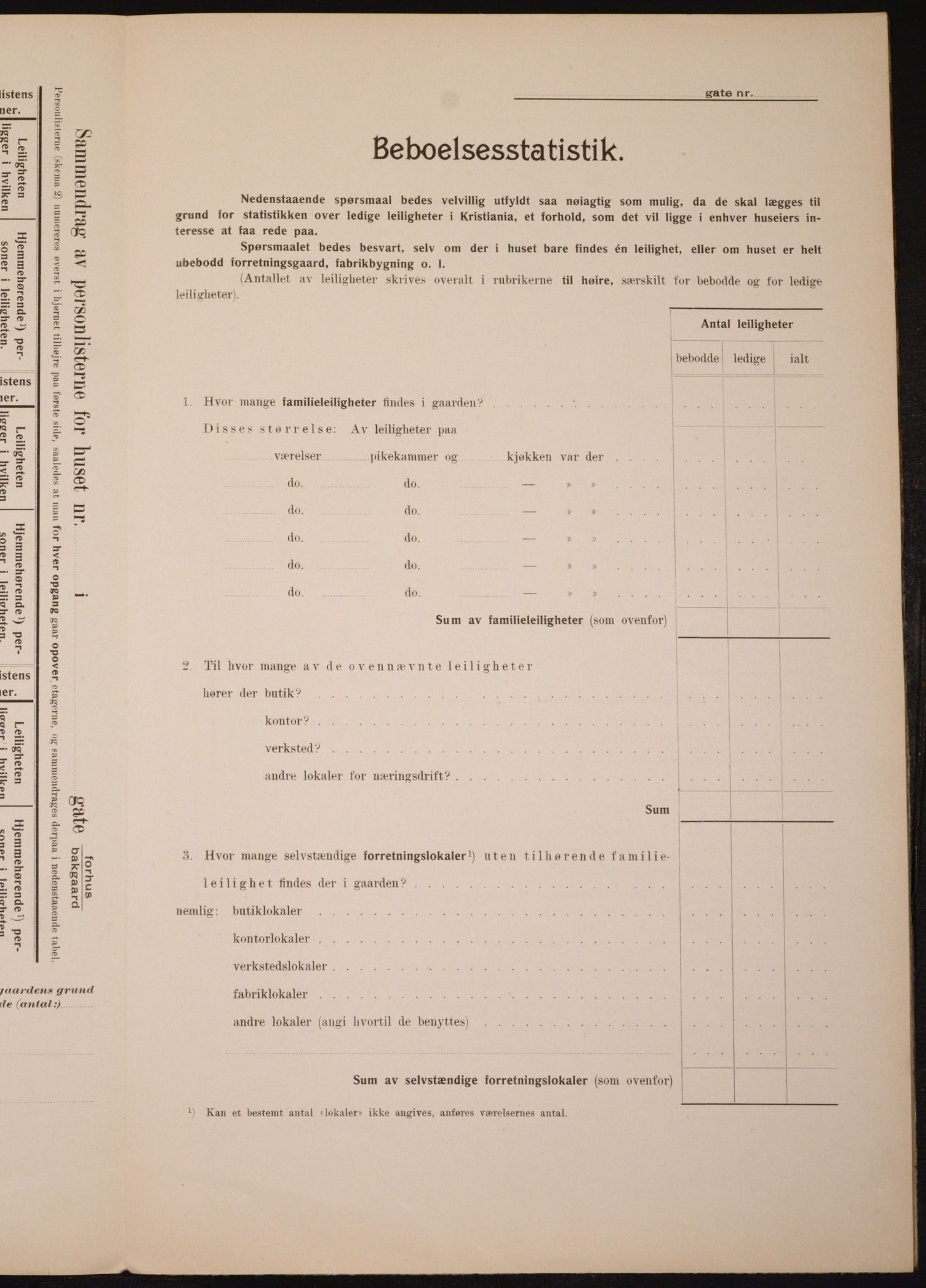 OBA, Municipal Census 1910 for Kristiania, 1910, p. 16535