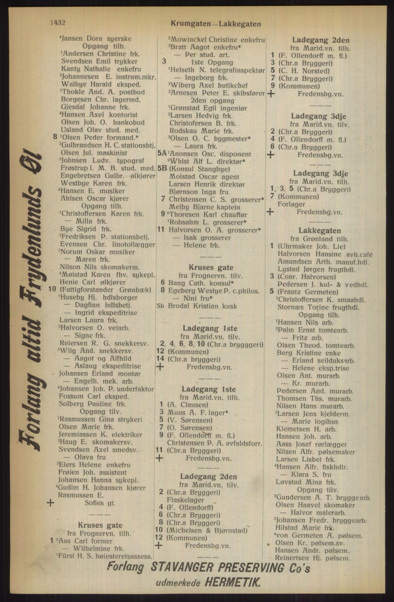 Kristiania/Oslo adressebok, PUBL/-, 1914, p. 1432