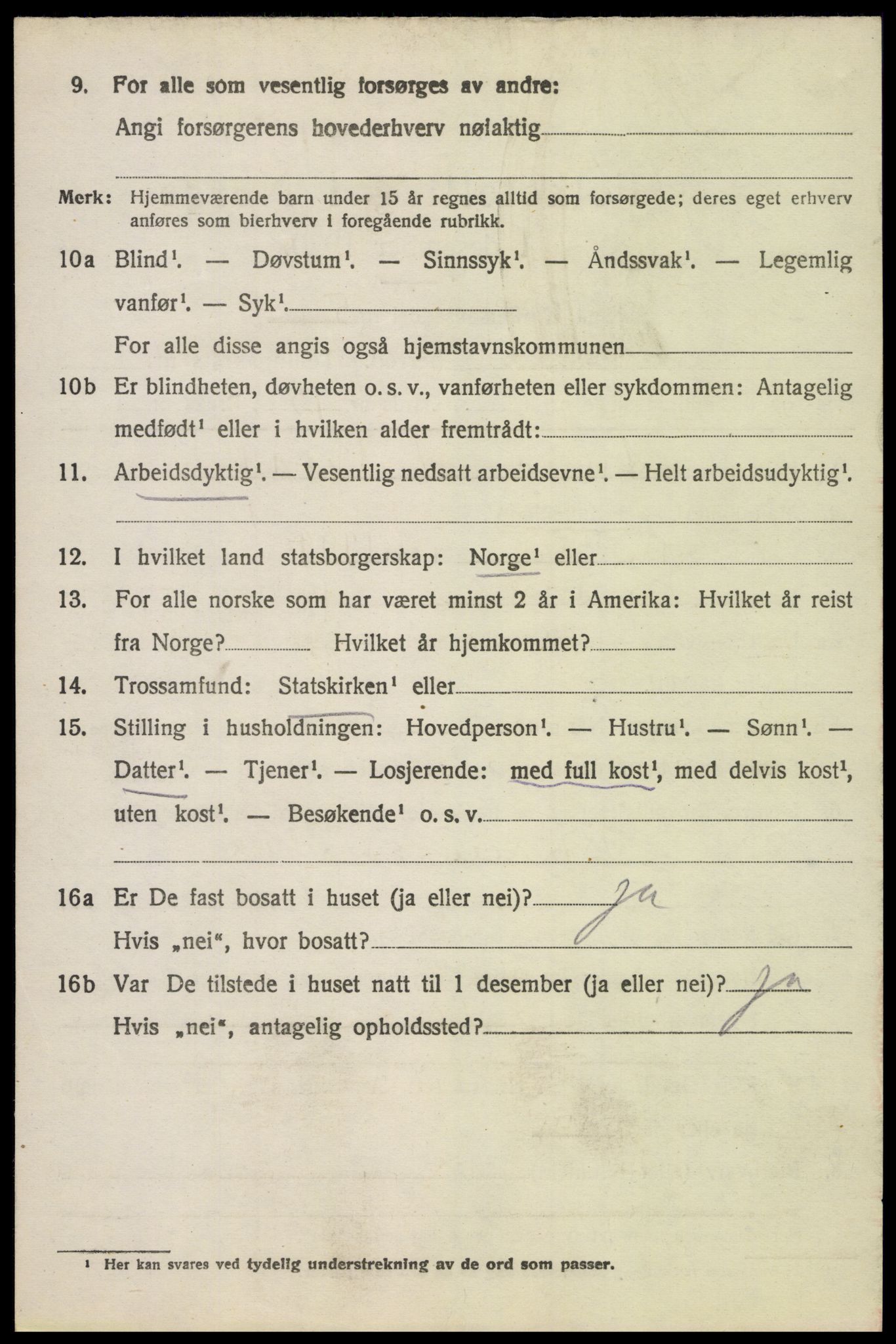 SAH, 1920 census for Nord-Fron, 1920, p. 2663