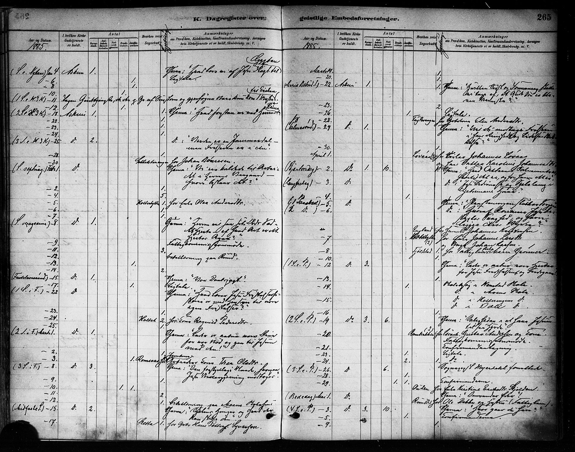 Askim prestekontor Kirkebøker, AV/SAO-A-10900/F/Fa/L0007: Parish register (official) no. 7, 1882-1897, p. 265