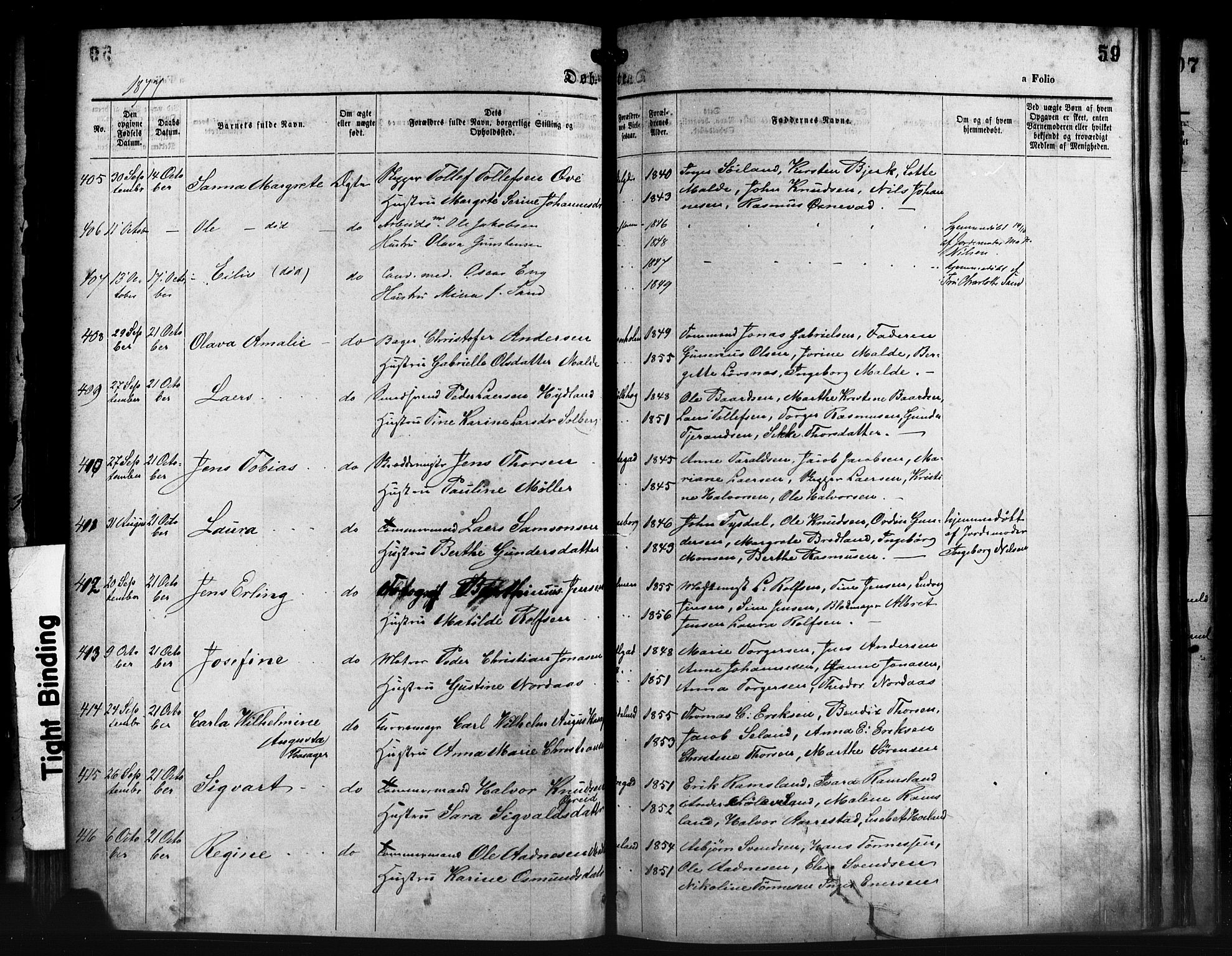 St. Petri sokneprestkontor, AV/SAST-A-101813/001/30/30BA/L0014: Parish register (official) no. A 14, 1876-1879, p. 59