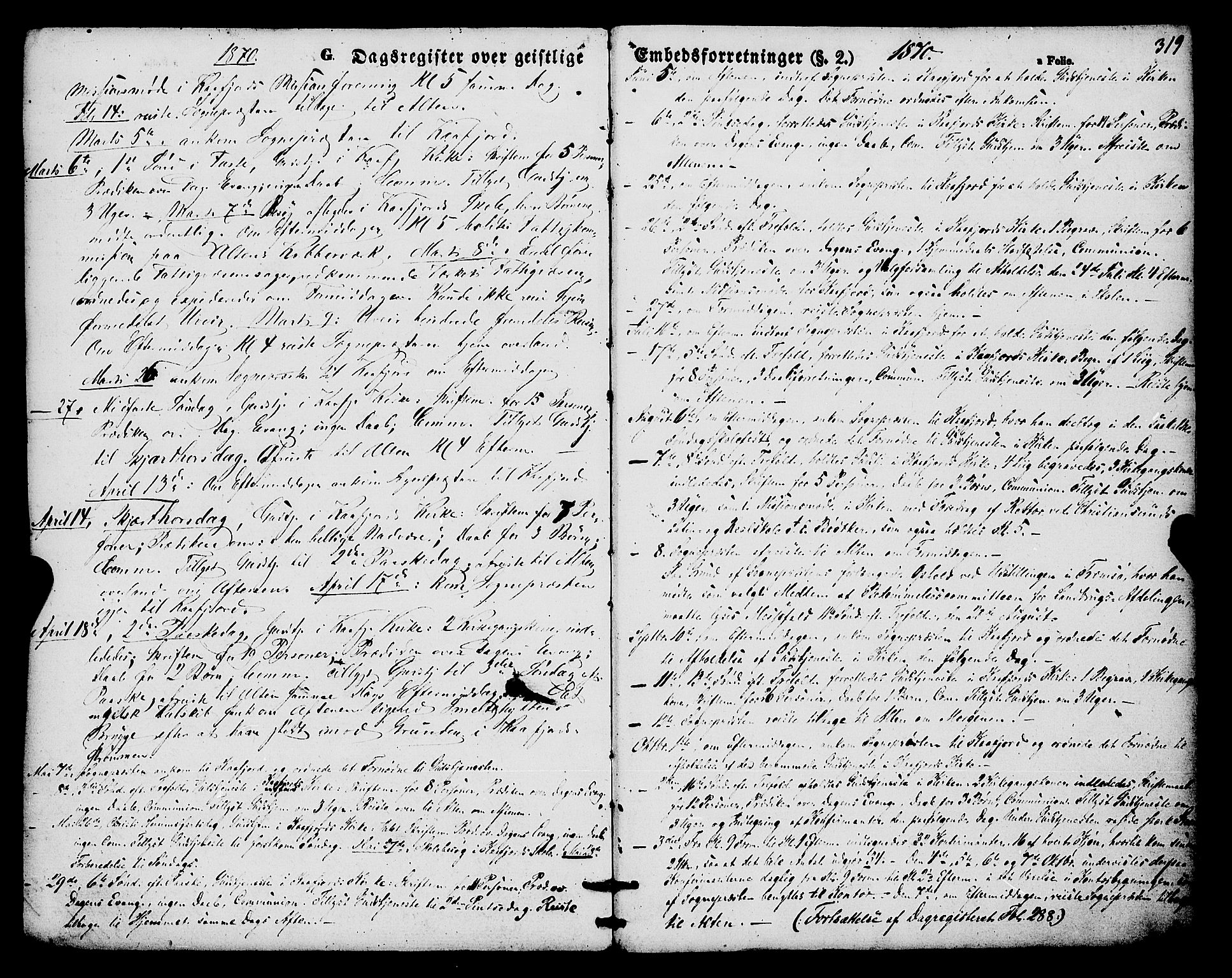 Alta sokneprestkontor, SATØ/S-1338/H/Ha/L0004.kirke: Parish register (official) no. 4, 1858-1880, p. 319