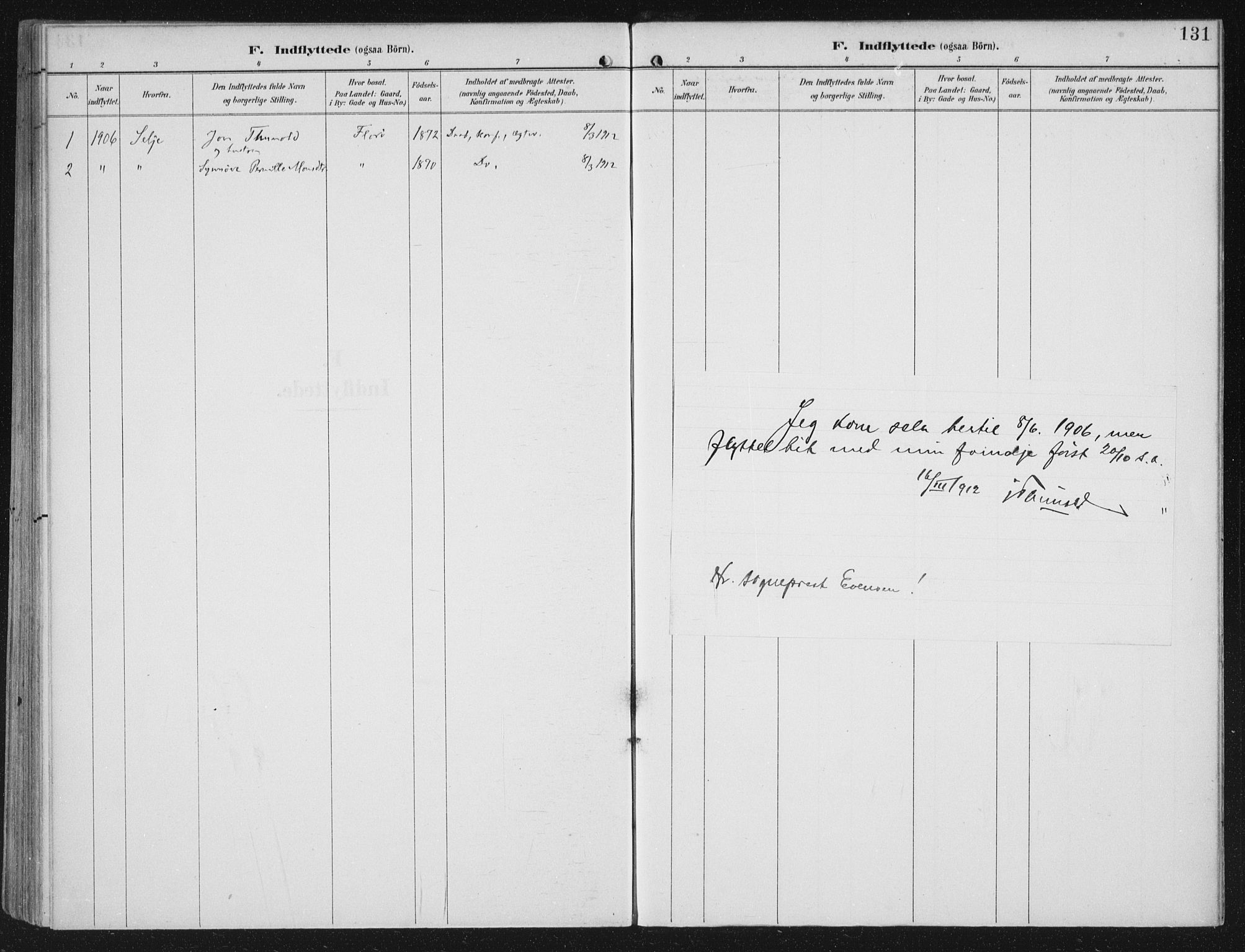 Kinn sokneprestembete, AV/SAB-A-80801/H/Haa/Haac/L0002: Parish register (official) no. C 2, 1895-1916, p. 131