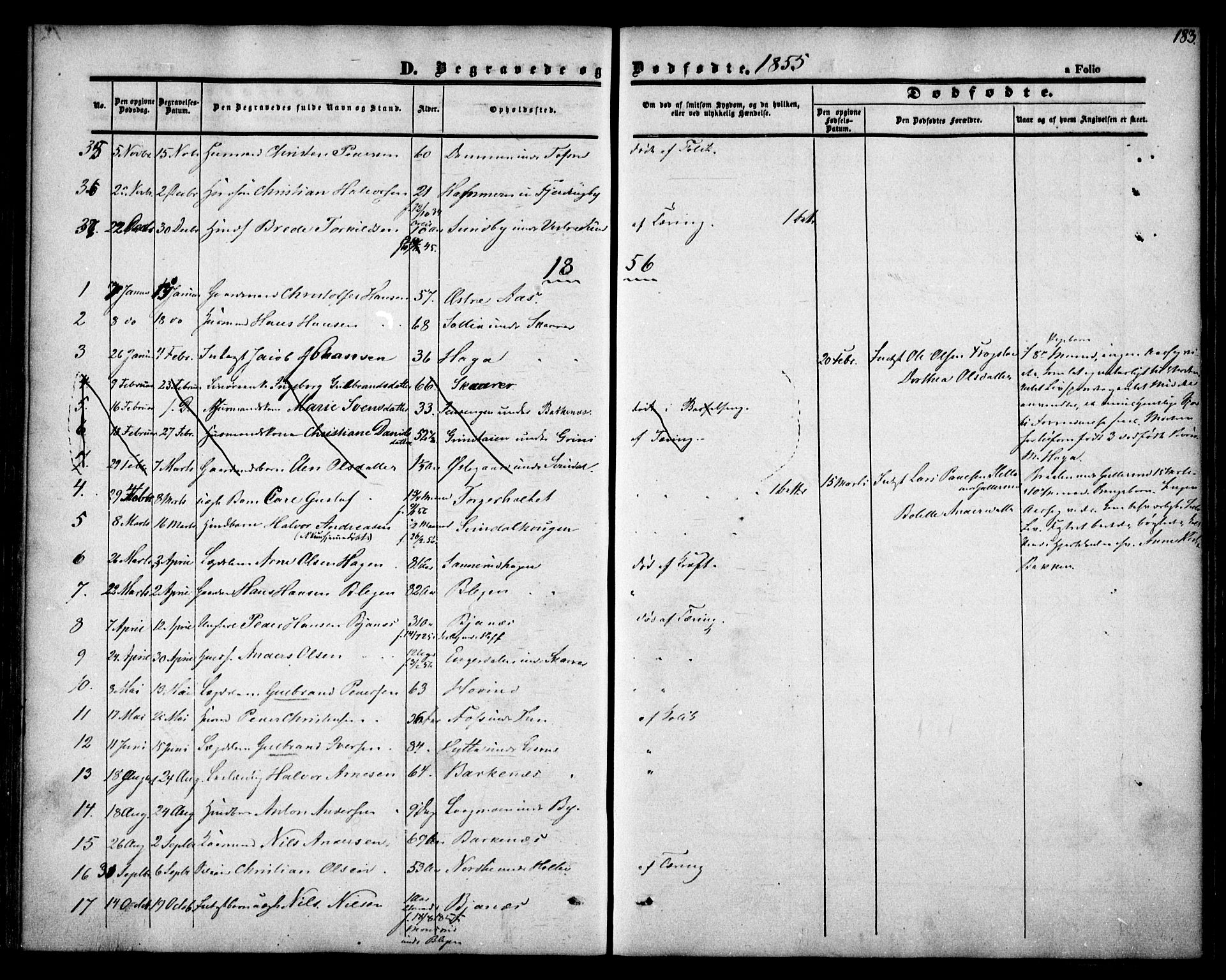 Fet prestekontor Kirkebøker, AV/SAO-A-10370a/F/Fa/L0010: Parish register (official) no. I 10, 1847-1859, p. 183