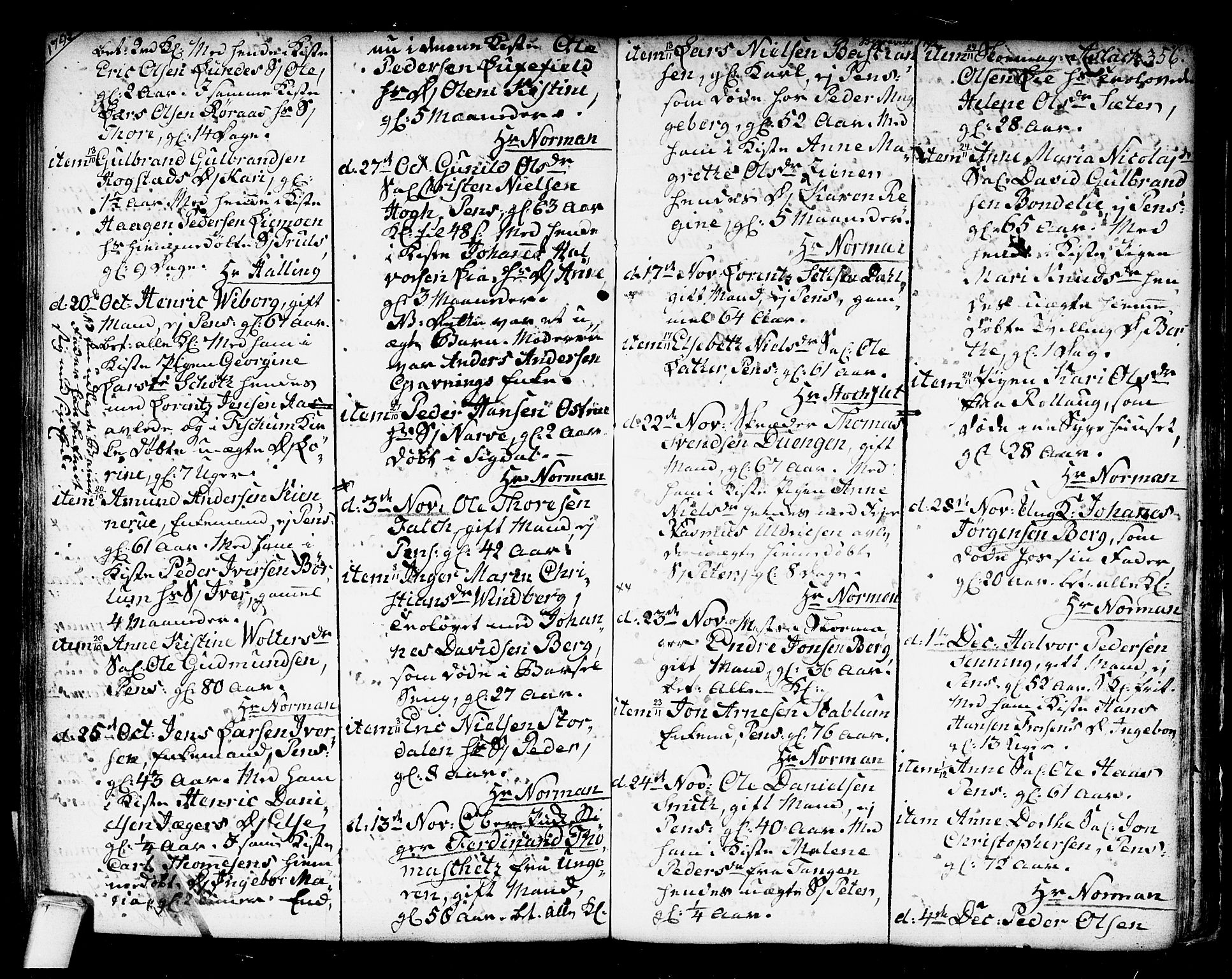 Kongsberg kirkebøker, SAKO/A-22/F/Fa/L0006: Parish register (official) no. I 6, 1783-1797, p. 356