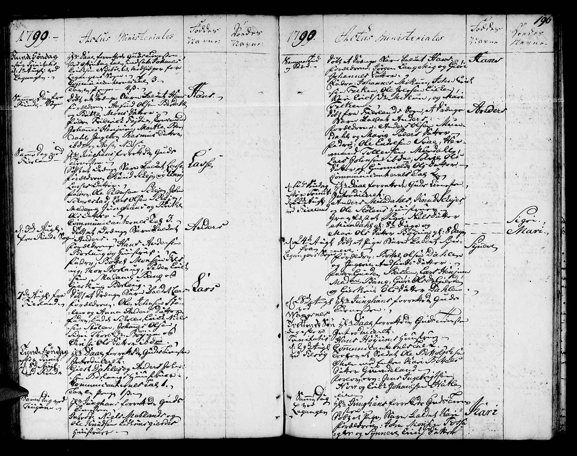 Leikanger sokneprestembete, AV/SAB-A-81001/H/Haa/Haaa/L0004: Parish register (official) no. A 4, 1770-1791, p. 196