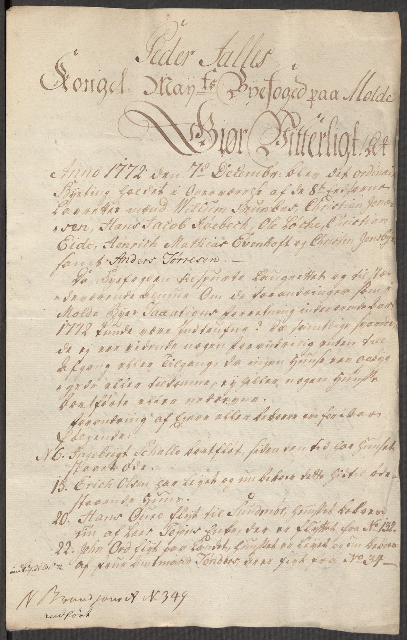 Kommersekollegiet, Brannforsikringskontoret 1767-1814, AV/RA-EA-5458/F/Fa/L0039/0002: Molde / Dokumenter, 1767-1817