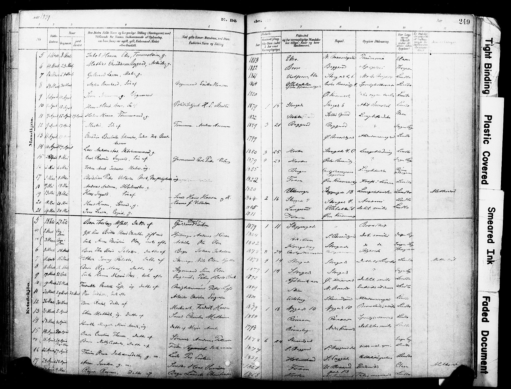 Horten kirkebøker, AV/SAKO-A-348/F/Fa/L0003: Parish register (official) no. 3, 1878-1887, p. 249