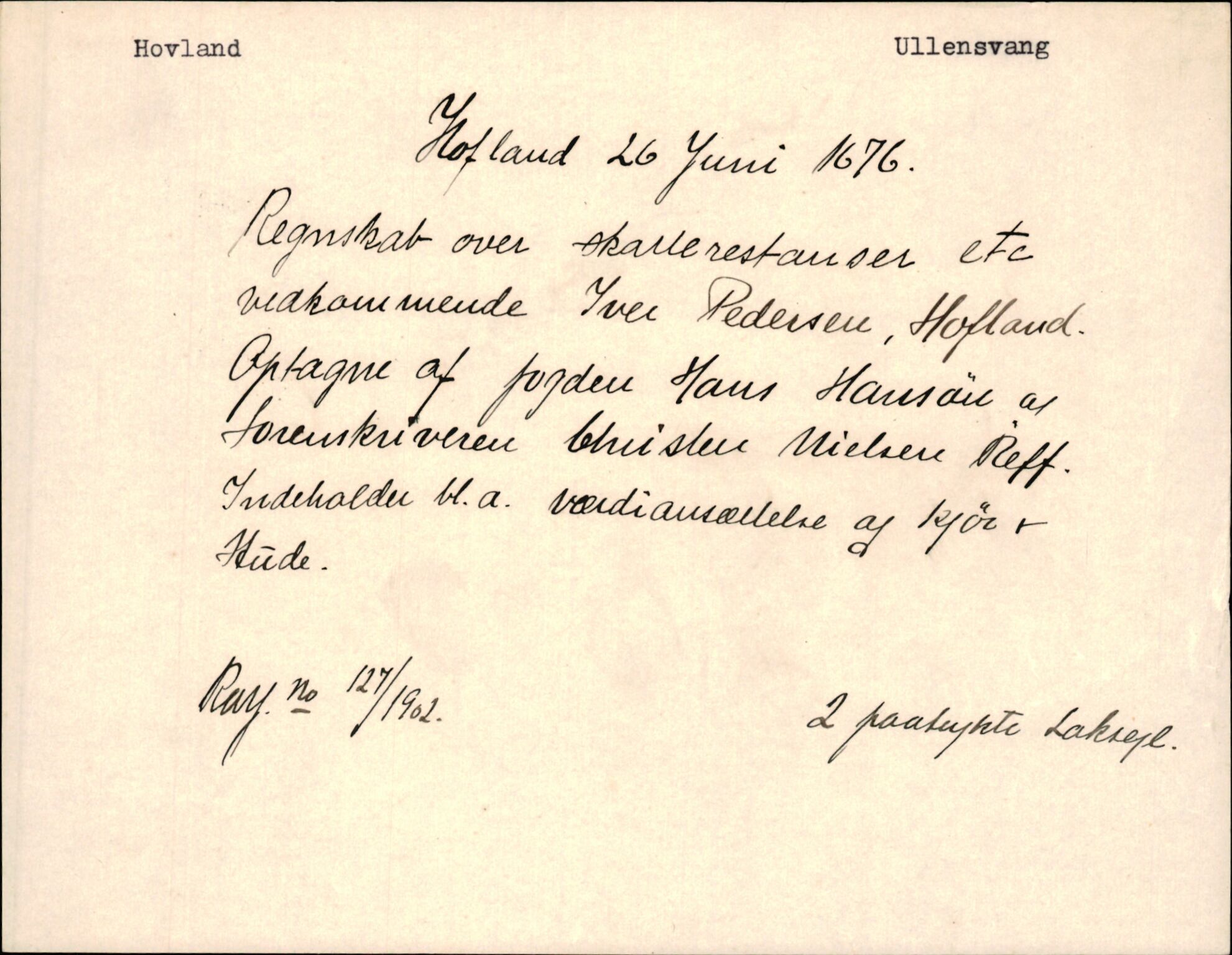 Riksarkivets diplomsamling, AV/RA-EA-5965/F35/F35m/L0004: Localia: Hordaland, Sogn og Fjordane, Møre og Romsdal, Trøndelag og Nord-Norge, p. 67