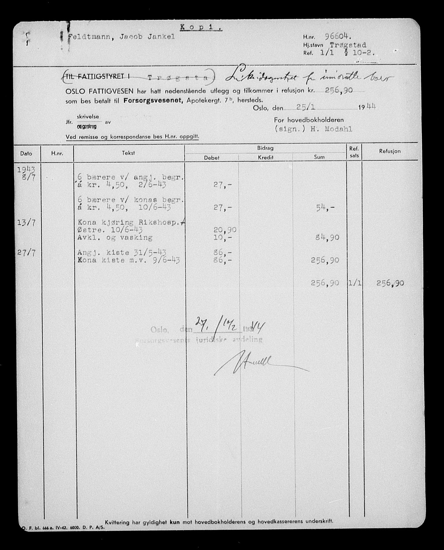 Justisdepartementet, Tilbakeføringskontoret for inndratte formuer, AV/RA-S-1564/H/Hc/Hcc/L0935: --, 1945-1947, p. 82