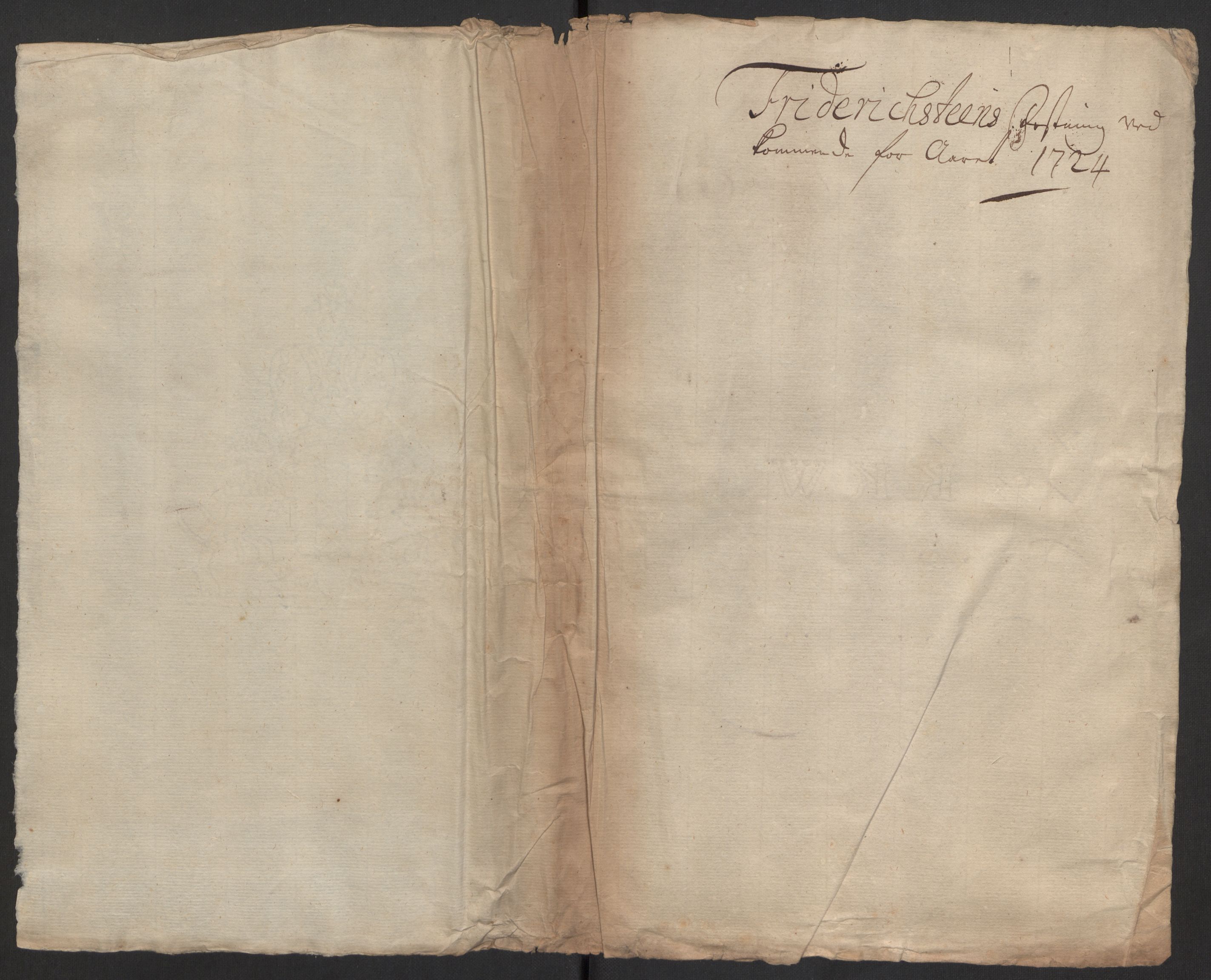 Kommanderende general (KG I) med Det norske krigsdirektorium, AV/RA-EA-5419/D/L0153: Fredriksten festning: Brev, inventarfortegnelser og regnskapsekstrakter, 1724-1729, p. 4