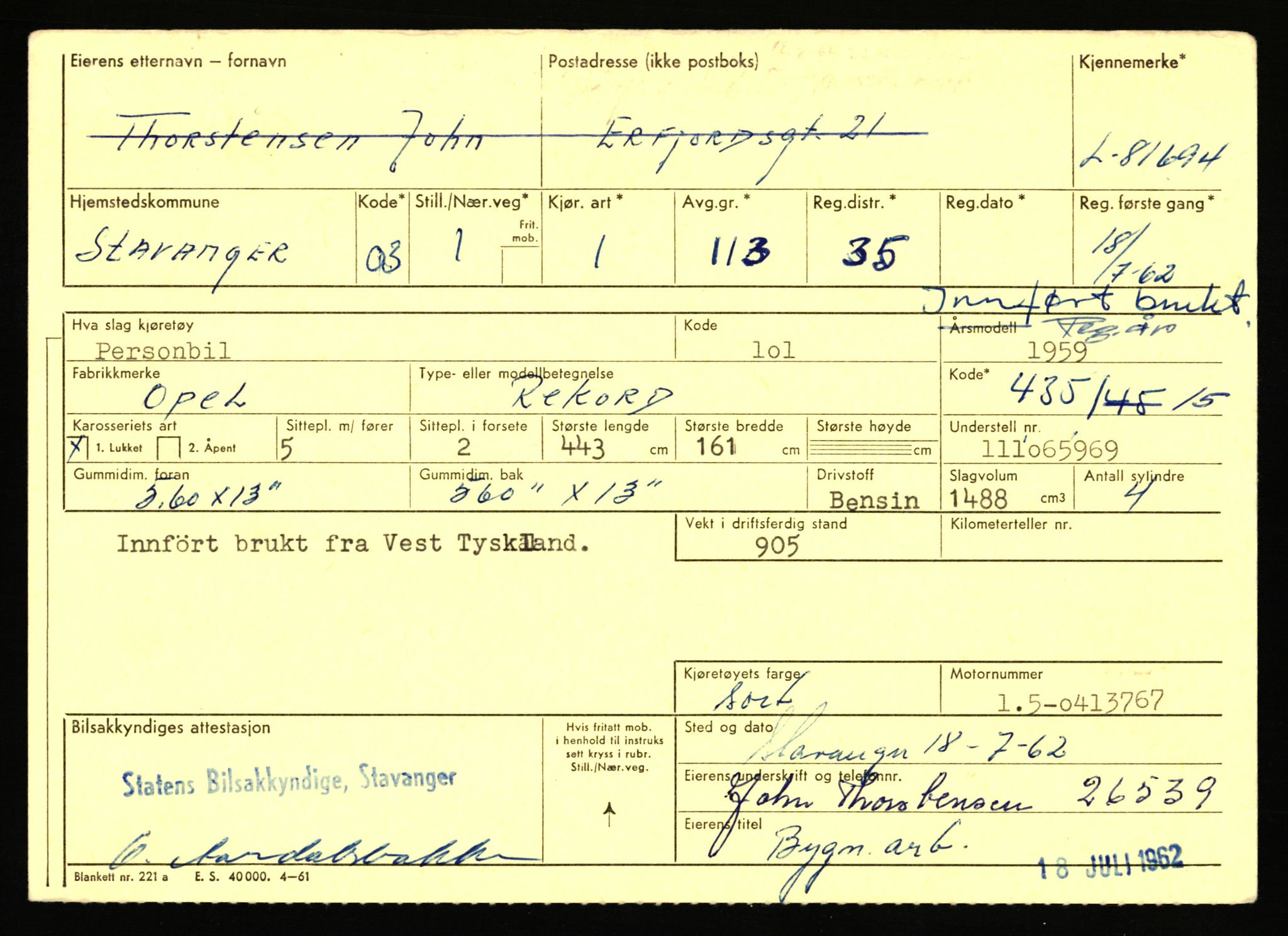 Stavanger trafikkstasjon, AV/SAST-A-101942/0/F/L0071: L-80500 - L-82199, 1930-1971, p. 2025