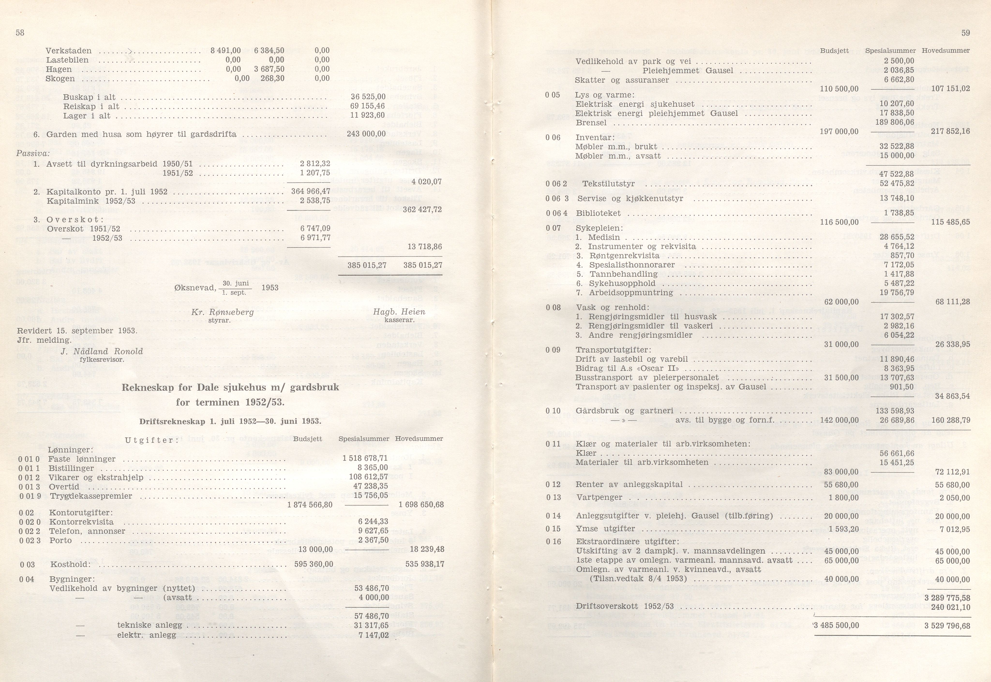 Rogaland fylkeskommune - Fylkesrådmannen , IKAR/A-900/A/Aa/Aaa/L0073: Møtebok , 1954, p. 58-59