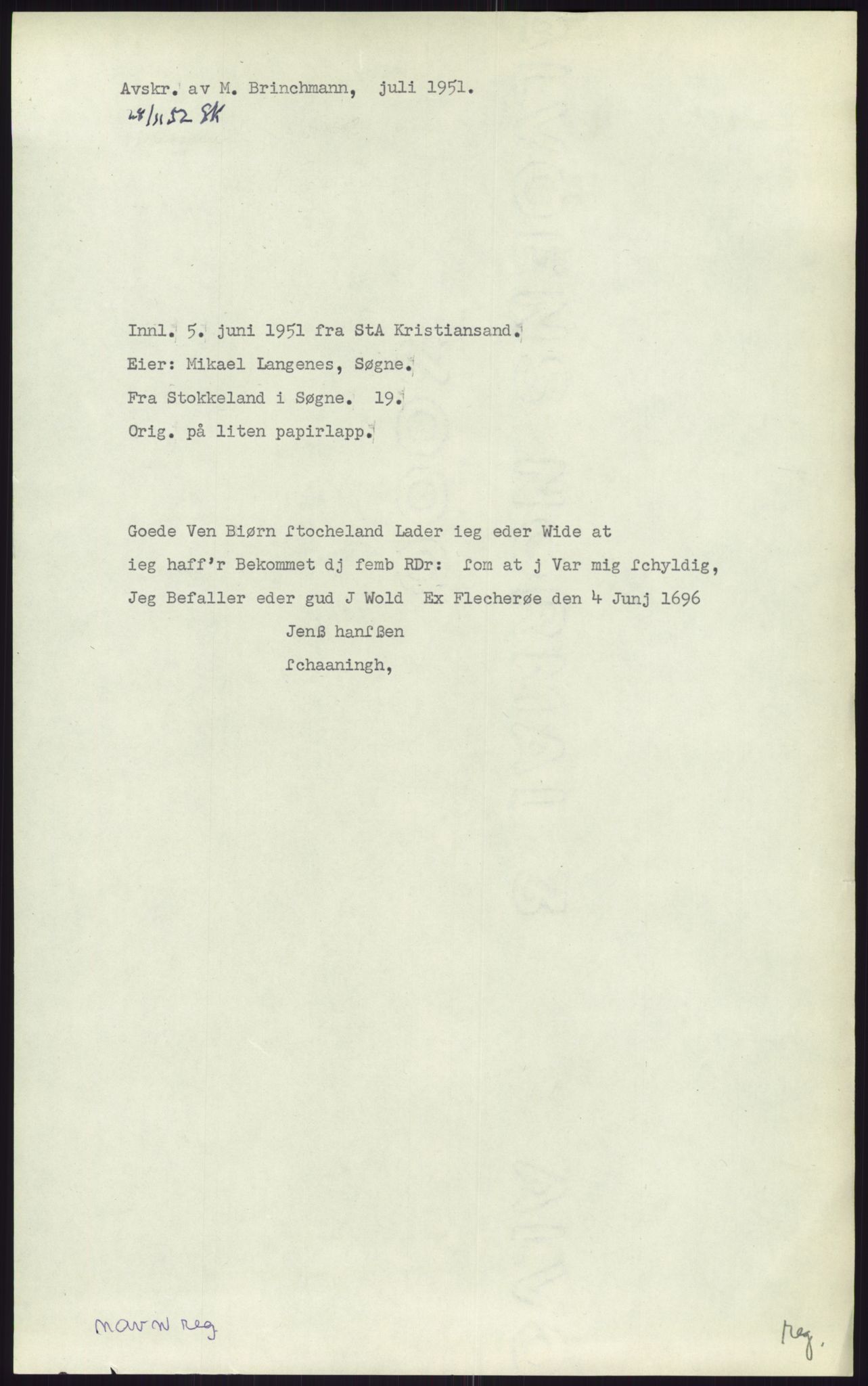 Samlinger til kildeutgivelse, Diplomavskriftsamlingen, RA/EA-4053/H/Ha, p. 3235