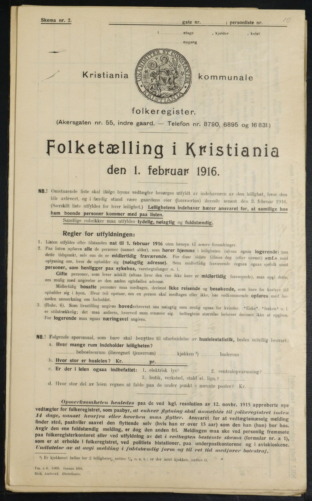 OBA, Municipal Census 1916 for Kristiania, 1916, p. 27414